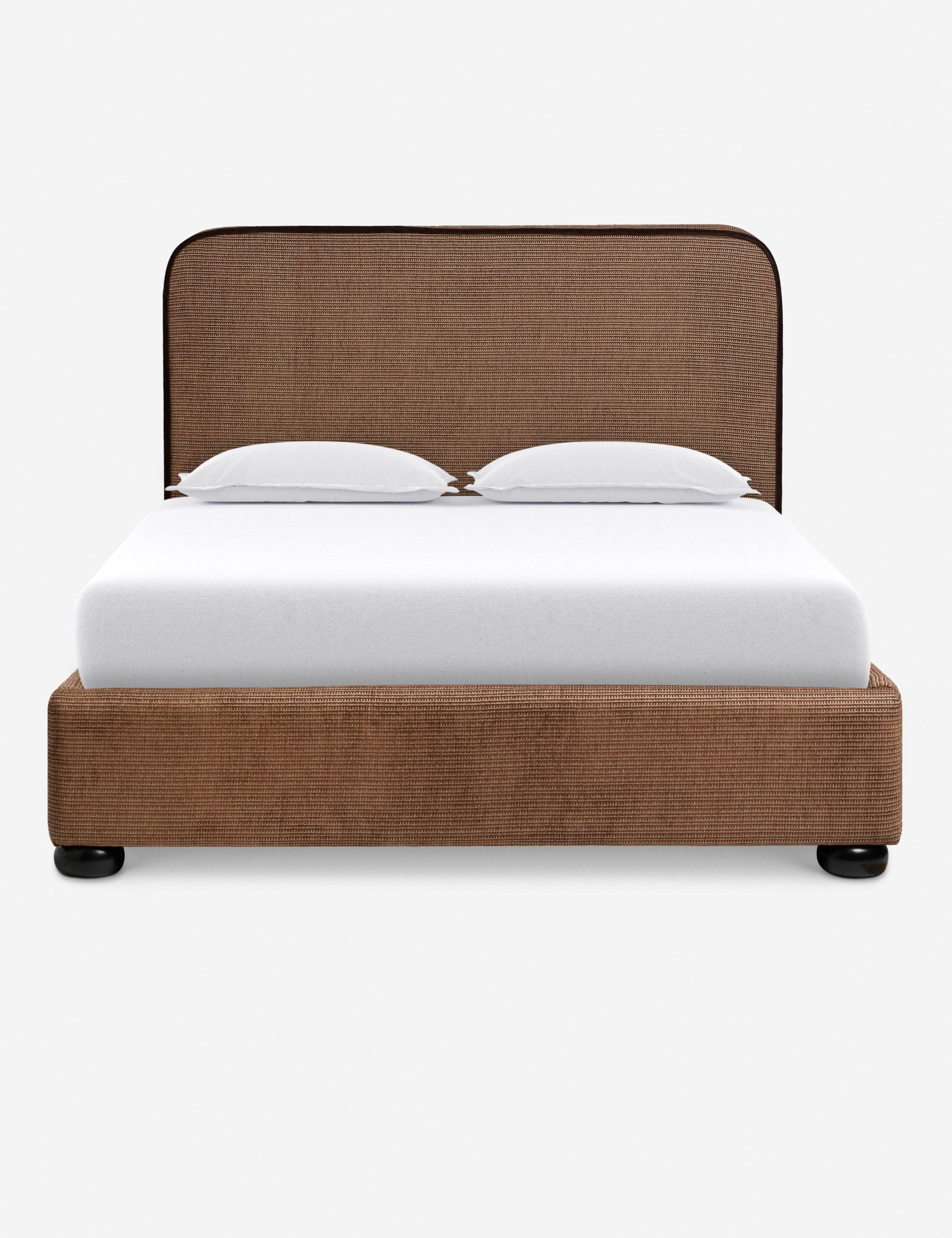 Bishop Platform Bed Frame - Queen Size, Modern Minimalist Wooden Bed with Headboard - Perfect for Bedroom, Guest Room & Small Spaces
