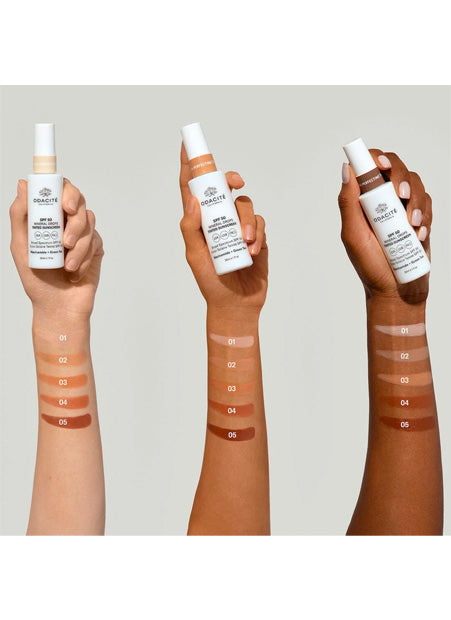 Odacite SPF 50 Tinted Mineral Sunscreen Drops - Oil-Free, Non-Greasy, Broad Spectrum Protection for Face & Body | Perfect for Daily Wear, Beach Days & Outdoor Activities
