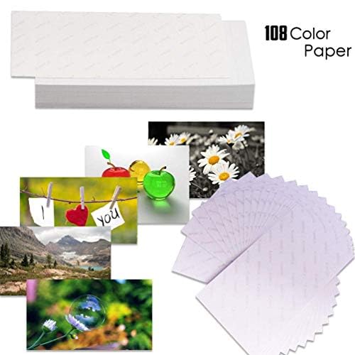 Canon SELPHY KP-108IN Glossy Photo Paper (4x6) 108 Sheets with 3 Ink Toners - Compatible with CP1300, CP1500, CP1200 Compact Photo Printers | High-Quality Color Inkjet Paper for Printing Photos, Greeting Cards & Scrapbooking
