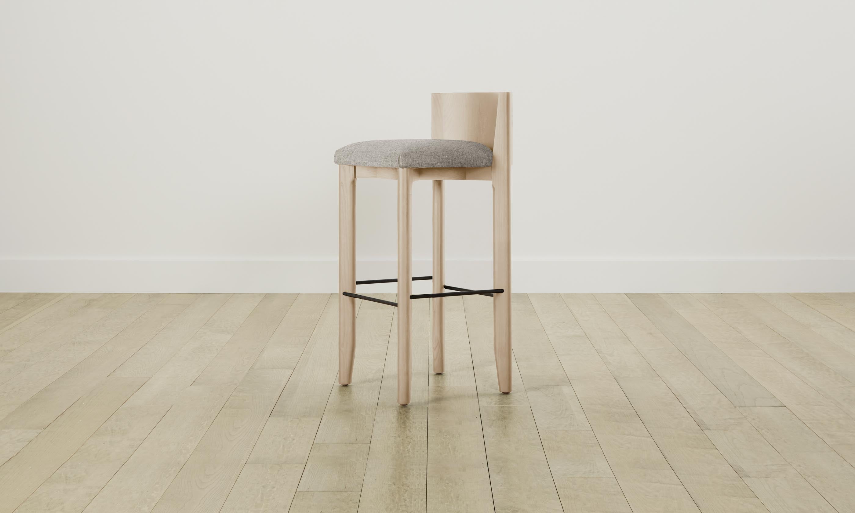 Premium Delancey Bar & Counter Stool with Heritage Belgian Linen Agate Upholstery - Modern Kitchen Island & Home Bar Seating for Stylish Entertaining
