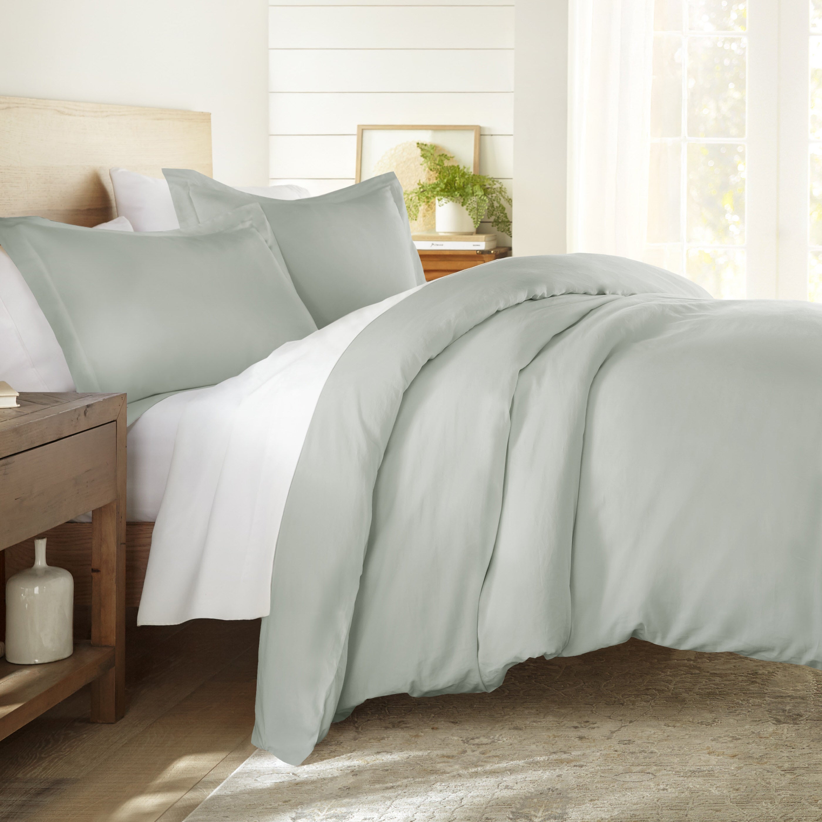 Premium 100% Long Staple Cotton 3-Piece Duvet Cover Set - King/Queen Size - Soft & Breathable Bedding - Perfect for Master Bedroom, Guest Room & Luxury Hotels