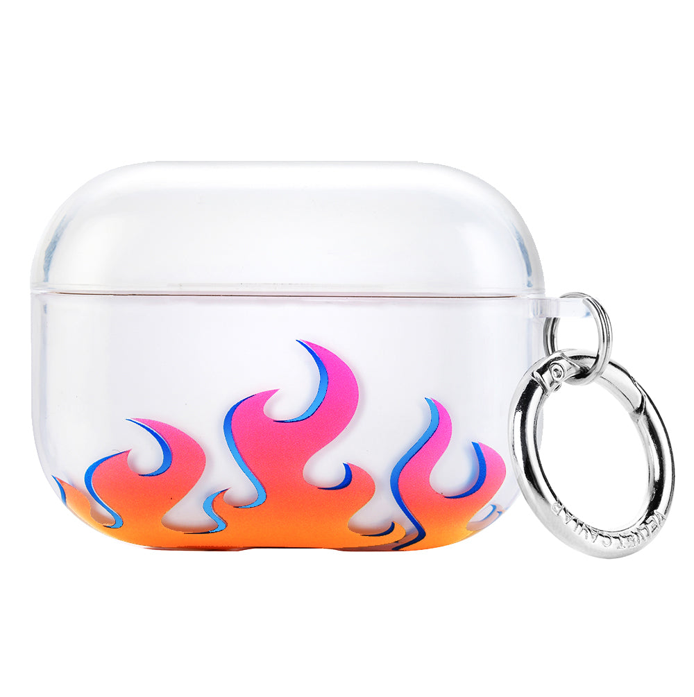 Clear Flames AirPods Case - Shockproof & Scratch-Resistant Protective Cover for AirPods 2/3/Pro - Perfect for Gym, Running & Outdoor Activities