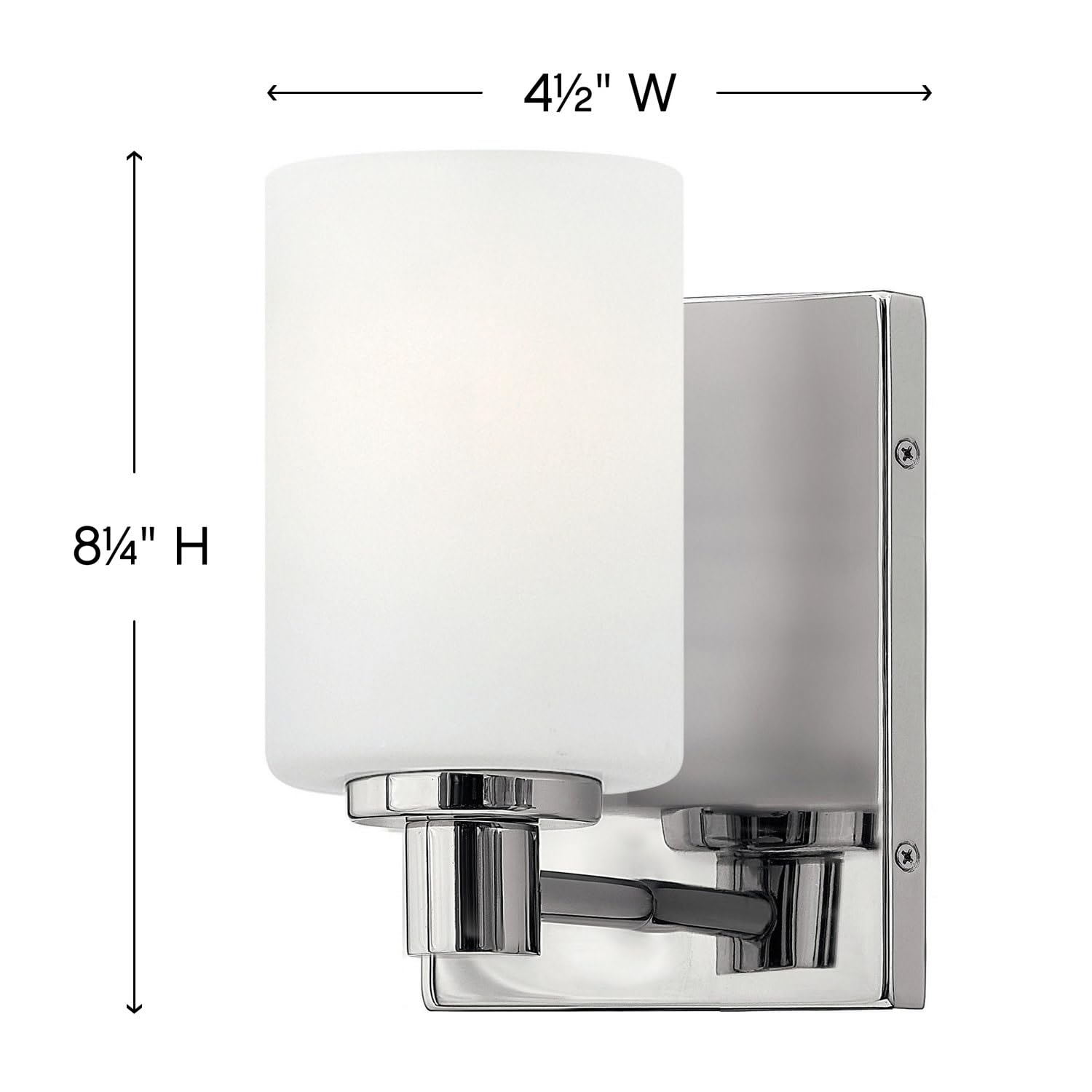 Hinkley Karlie Collection Transitional One Light Bathroom Vanity Fixture in Chrome - Perfect for Modern Bathroom Decor and Vanity Lighting