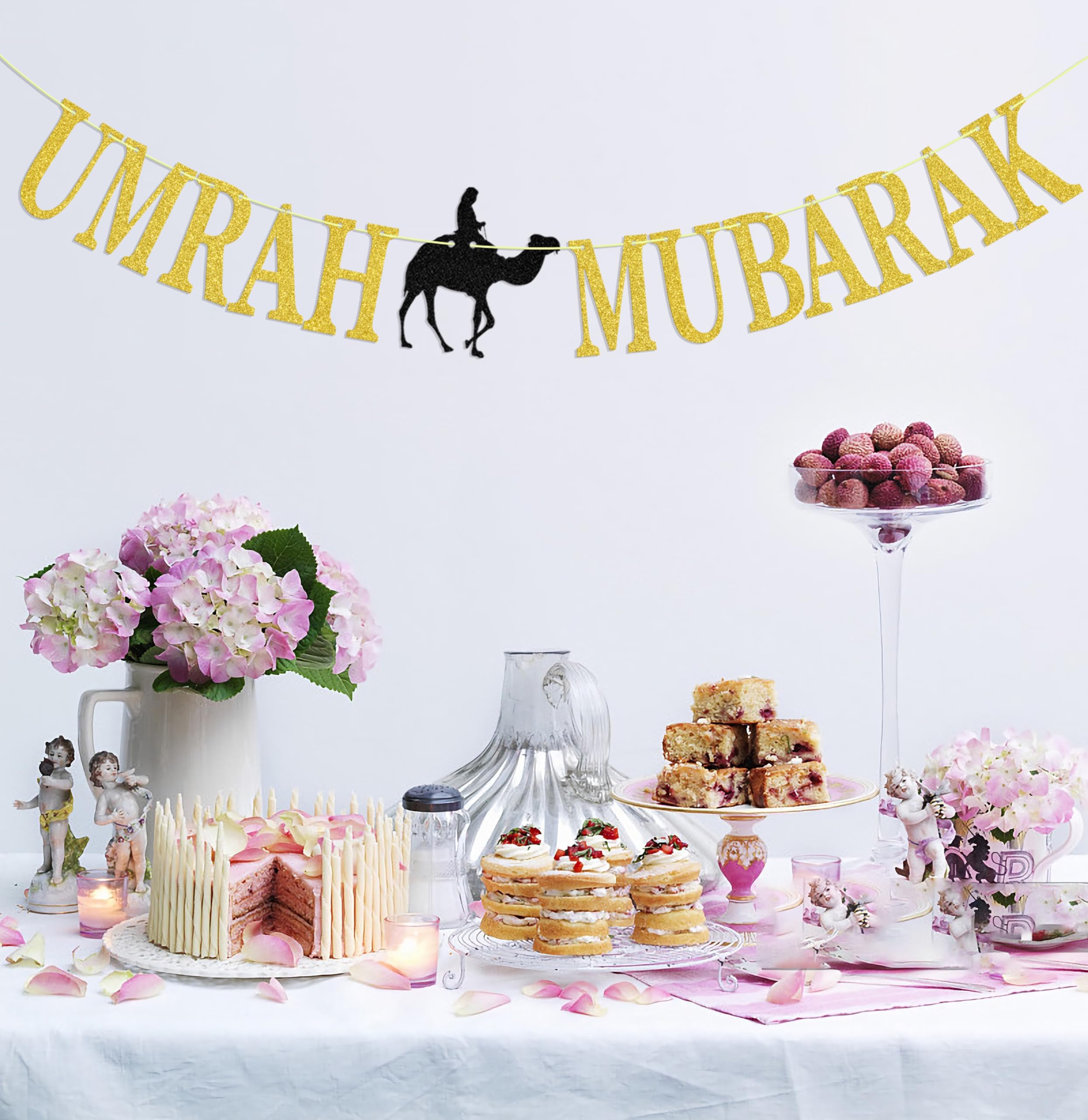Umrah Mubarak Banner - Happy Eid Decorations for Muslim Islamic Festival - 2023 Hajj Party Supplies - Perfect for Home, Mosque & Community Celebrations