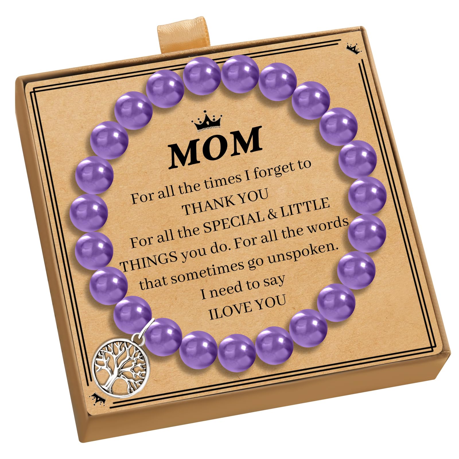 **Mother's Day Bracelet Gift for Mom - Natural Stone Jewelry for Birthday, Anniversary & Special Occasions - Perfect Gift from Daughter for Mom**    *(Use Case: Ideal for Mother's Day, birthdays, anniversaries, or as a heartfelt keepsake to show love and appreciation.)*