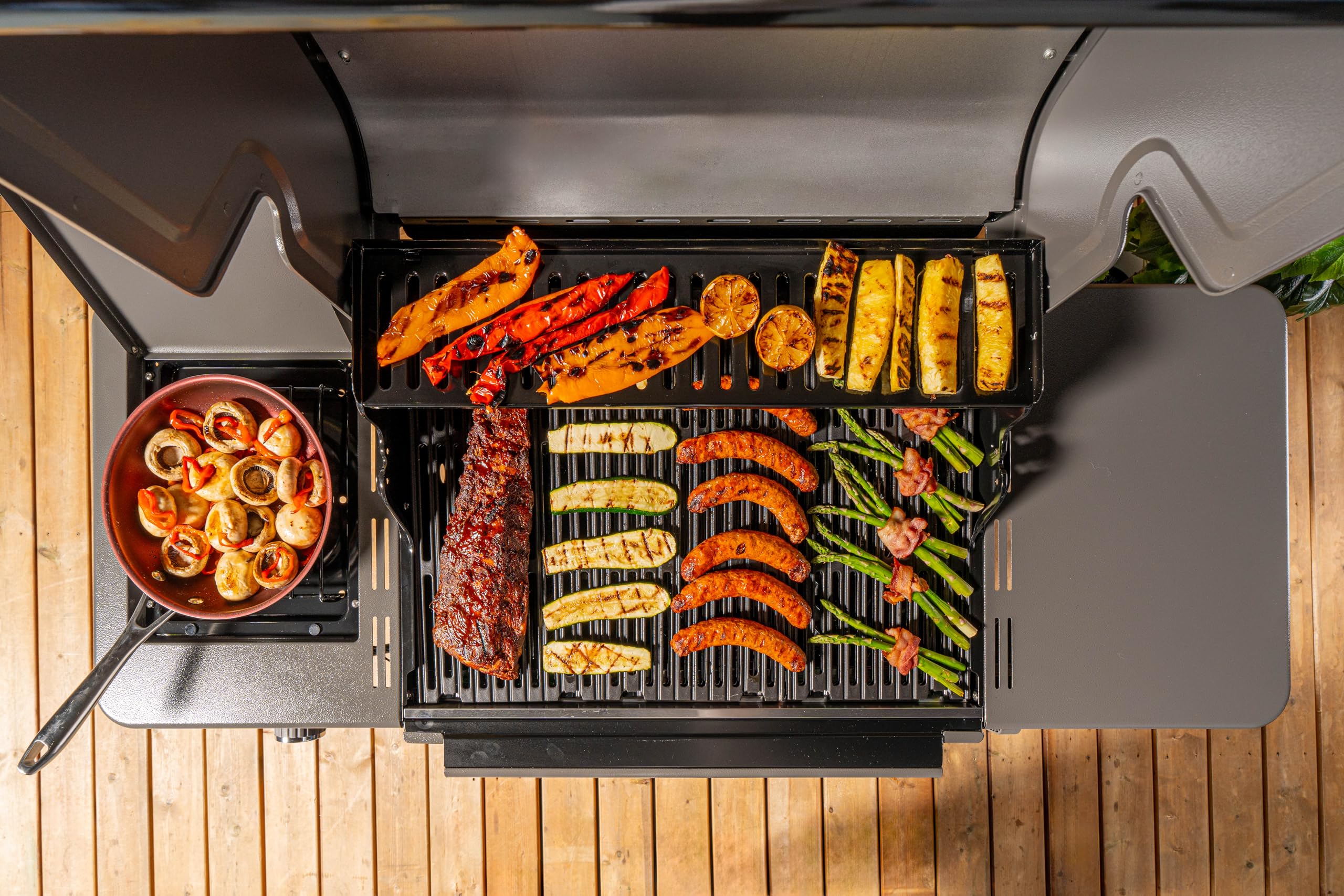 **Coleman Revolution 3-Burner 45,000 BTU Portable Propane Gas Grill with Side Burner – 650 Sq. In. Cooking Surface, Flare-Free Grates & 4-Wheel Cart – Black/Gray – Ideal for Camping, Tailgating & Backyard BBQs**