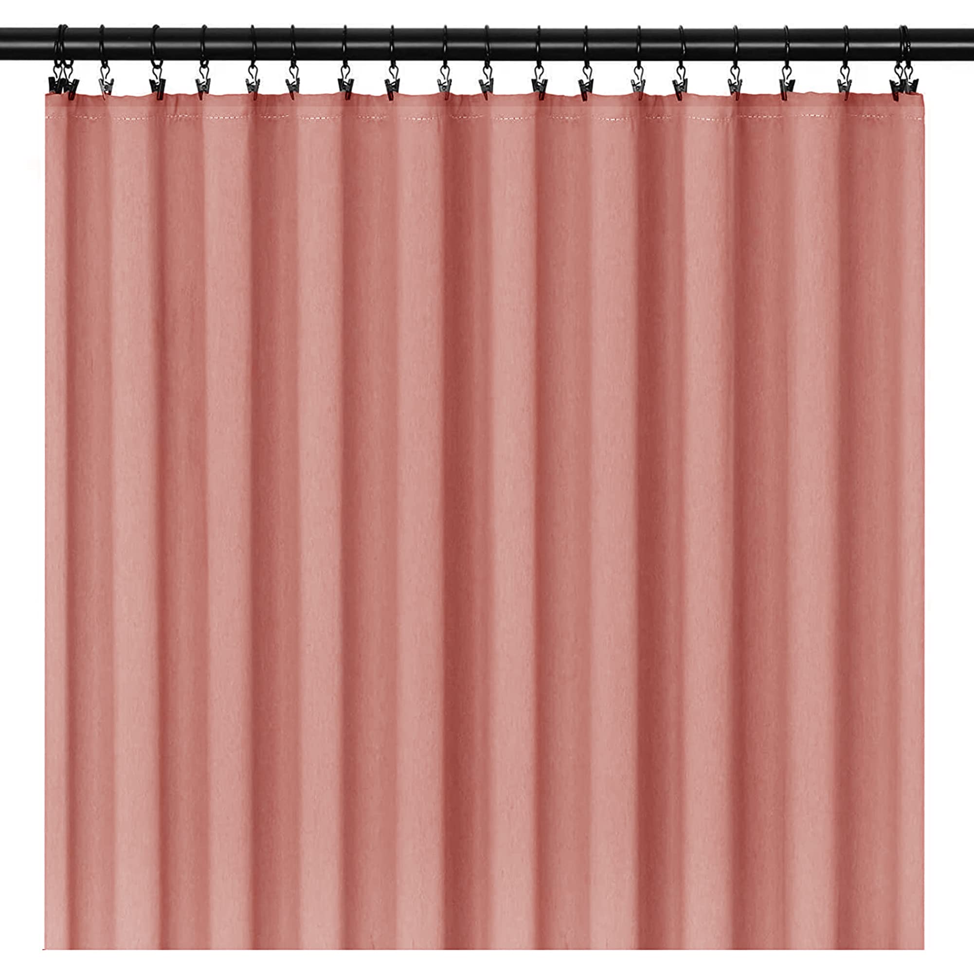 2 Inch Black Metal Openable Curtain Rings with Clips - 18 Pack for Window Curtain Rod Hooks & Hangers - Perfect for Living Room, Bedroom, and Home Decor