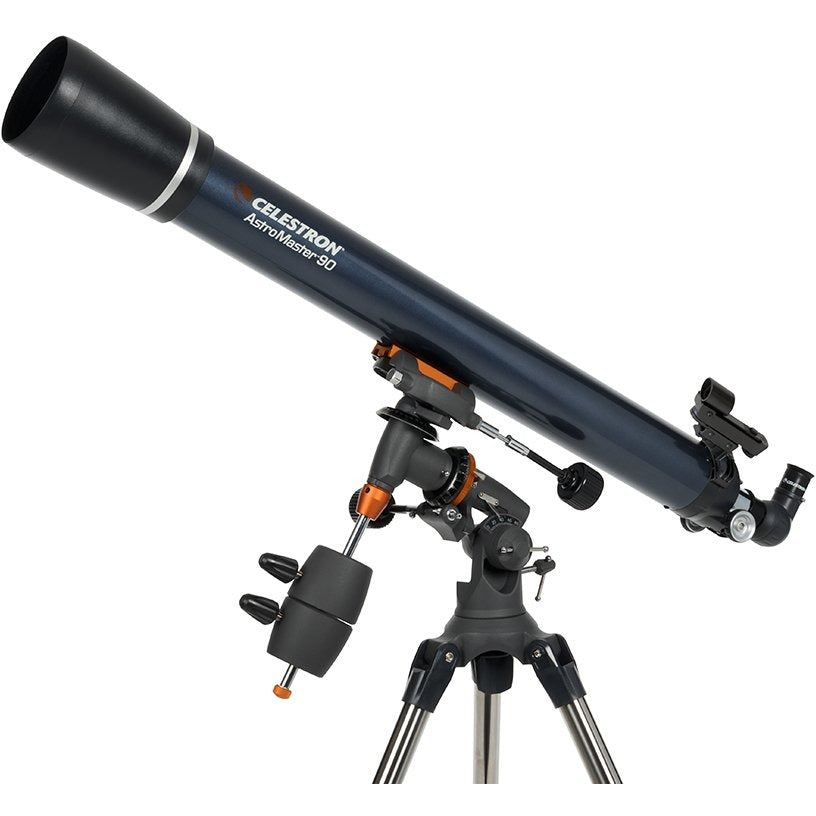 Used Celestron AstroMaster 90EQ Refractor Telescope for Adults & Beginners - Portable Astronomy Equipment for Stargazing, Bird Watching & Outdoor Adventures