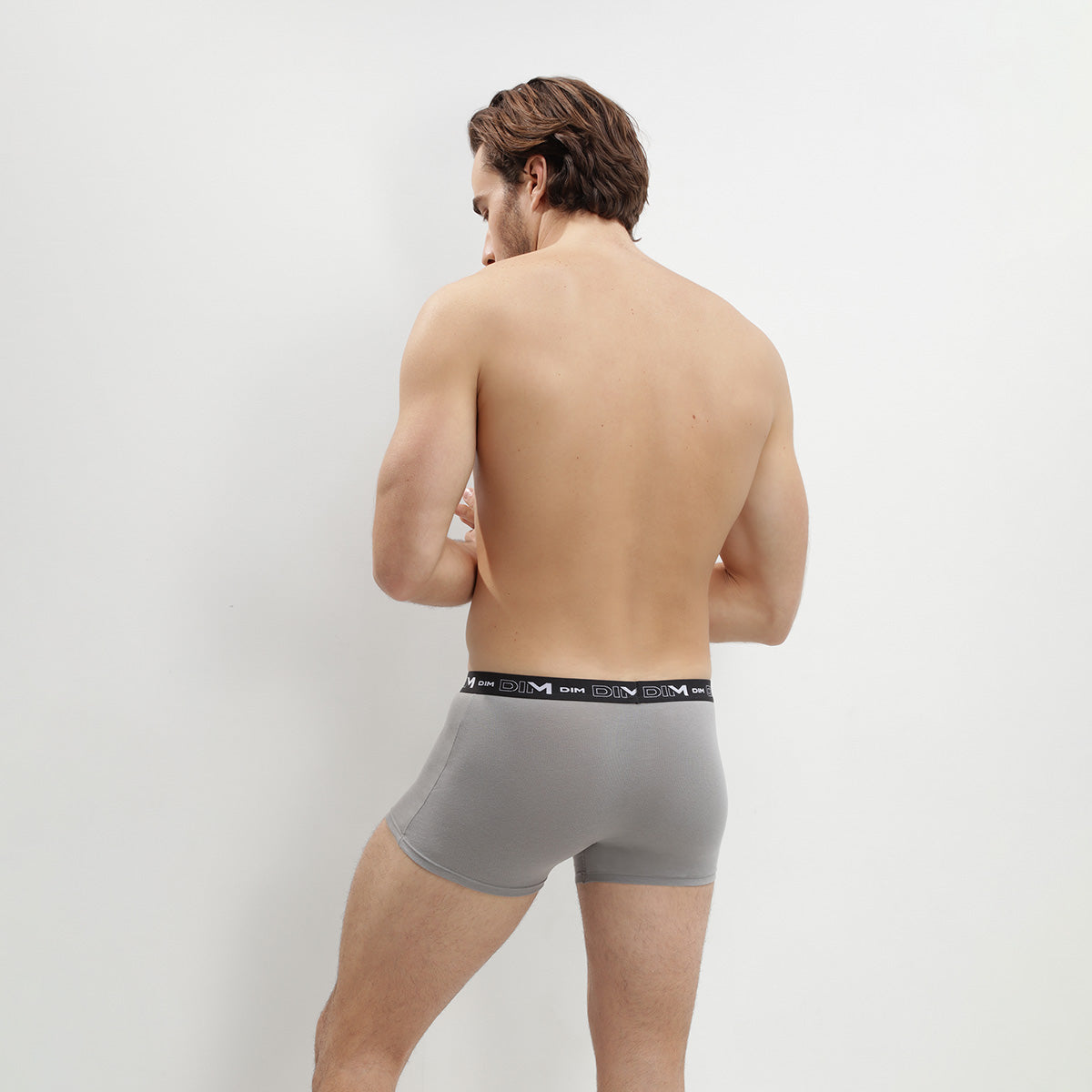3 Pack Men's Stretch Cotton Boxer Briefs - Black, Gray & White - Soft & Breathable Underwear for Everyday Comfort & Active Lifestyles