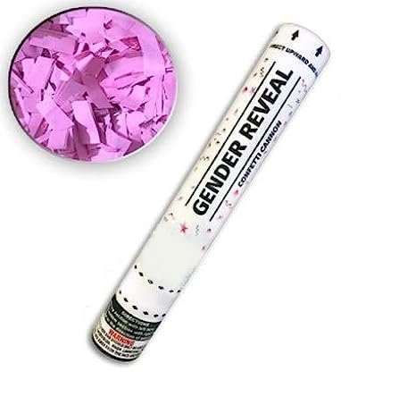 Gender Reveal Confetti Popper - Pink Baby Shower Party Supplies for Gender Announcement, Baby Shower Decorations, Newborn Celebration - Perfect for Gender Reveal Parties, Baby Showers & Maternity Events