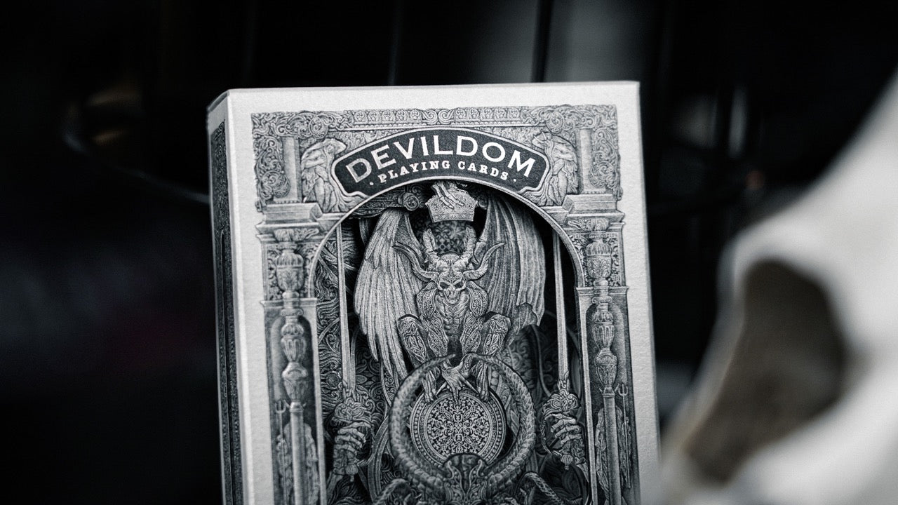 Devildom Dark Evil Gothic Style Playing Cards - Premium Quality for Magic Tricks, Poker Games, and Collectors - Perfect for Halloween, Themed Parties, and Cardistry Performances