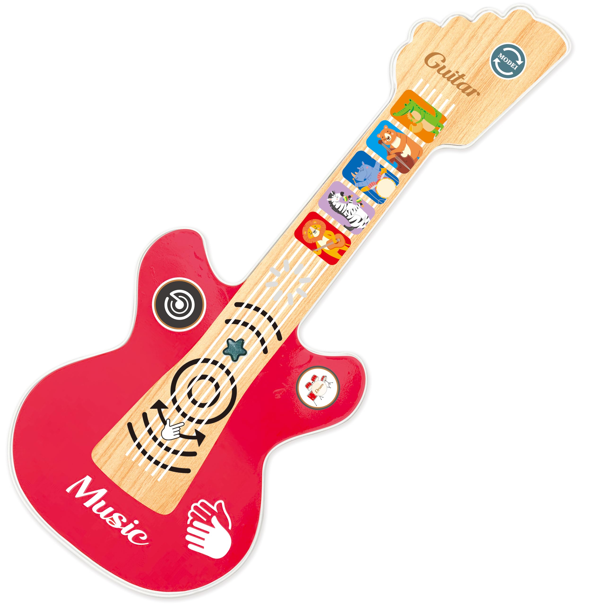 Baby Guitar Musical Toy for Toddlers - Touch-Sensitive Educational Instrument with Sounds & Songs - Early Learning Music Toy for Boys & Girls - Perfect for Playtime, Birthday Gifts & Preschool Music Development