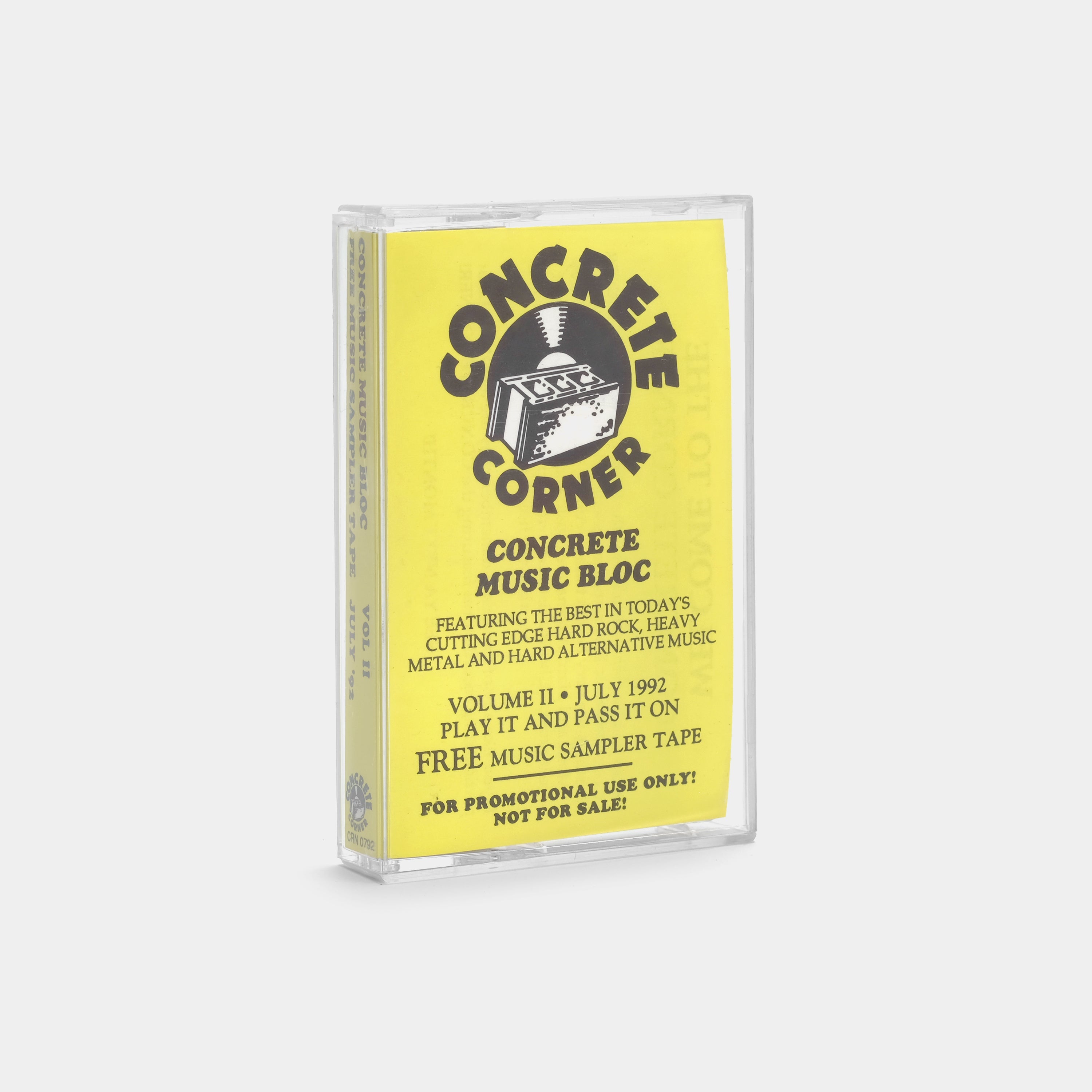 Concrete Corner Music Bloc Vol. II Cassette Tape - Limited Edition Retro Music Collection for Vinyl Enthusiasts & Home Decor