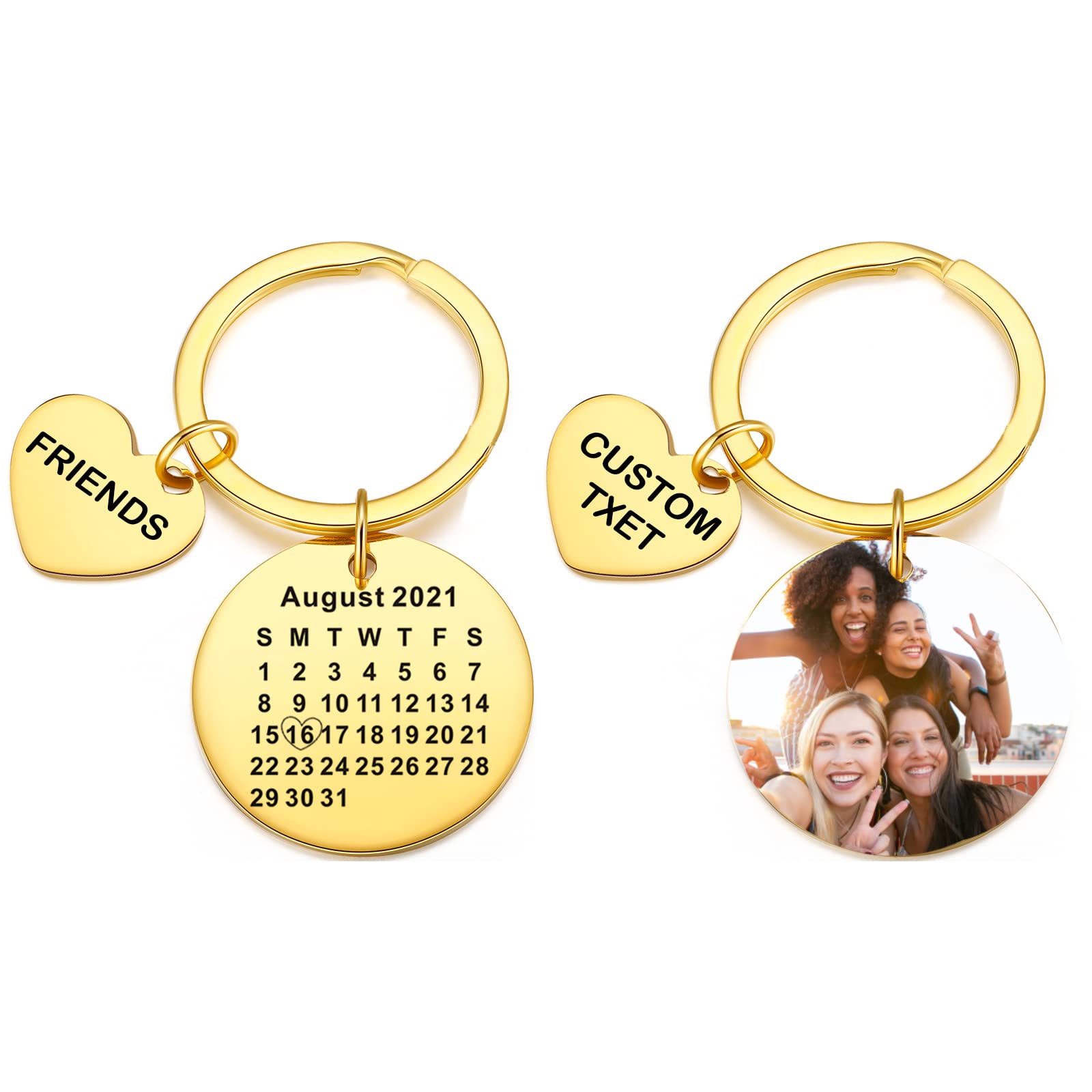 Custom Photo Keychain - Personalized Birthday Gifts for Women, Wedding Favors, Anniversary Present for Husband & Boyfriend - Perfect for Couples, Bridal Party & Special Occasions