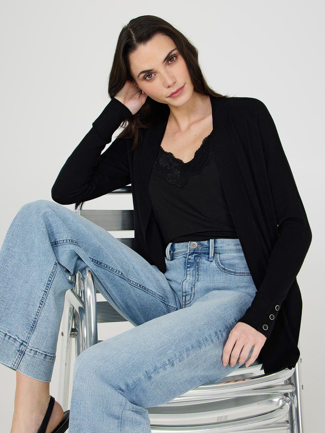 Stylish Ribbed Cardigan Duster for Women - Cozy Long Open Front Sweater - Perfect for Fall Layering & Casual Outfits