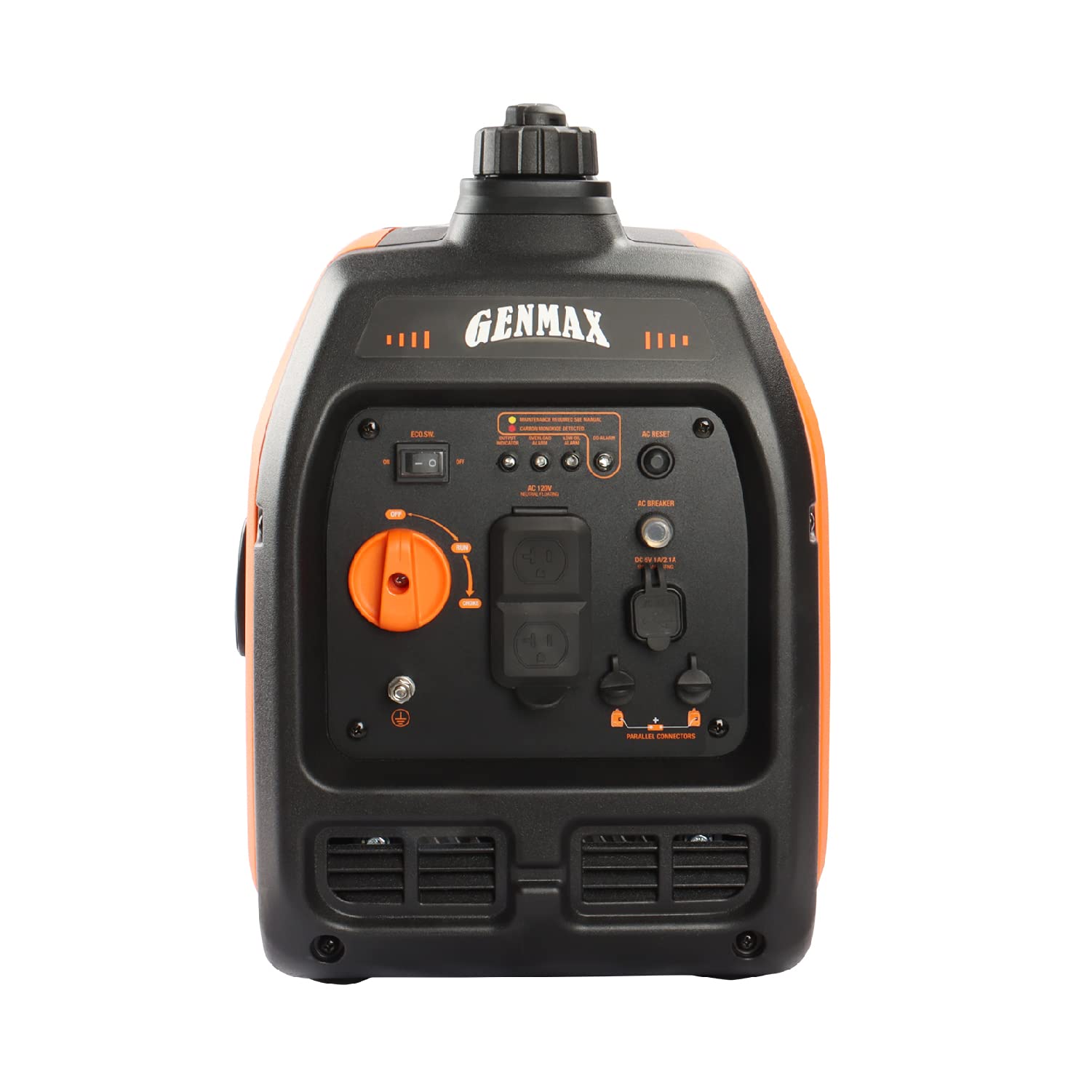 GENMAX Portable Inverter Generator - EPA Compliant, Eco-Mode, Ultra Lightweight & Quiet - Perfect for Home Backup Power, RV Camping & Outdoor Adventures