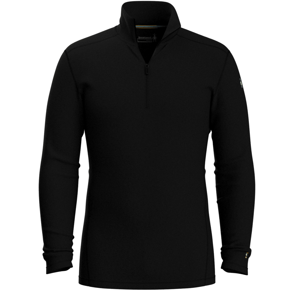 Smartwool Men's Classic Thermal Merino Wool Base Layer Top - 1/4 Zip Pullover for Cold Weather Hiking, Skiing & Outdoor Activities | Moisture-Wicking & Odor-Resistant