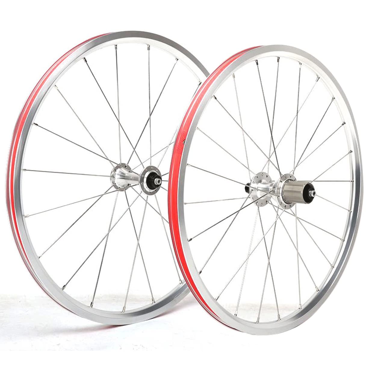 Puozult 20 Inch 451 Bicycle Wheelset - Double-Layer Aluminum Alloy Bike Wheels with 2 Front & 4 Rear Bearings, 11-Speed Compatible, V-Brake Ready, Quick Release (100-130mm Hub) - Perfect for Road Bikes, Commuting & Urban Cycling