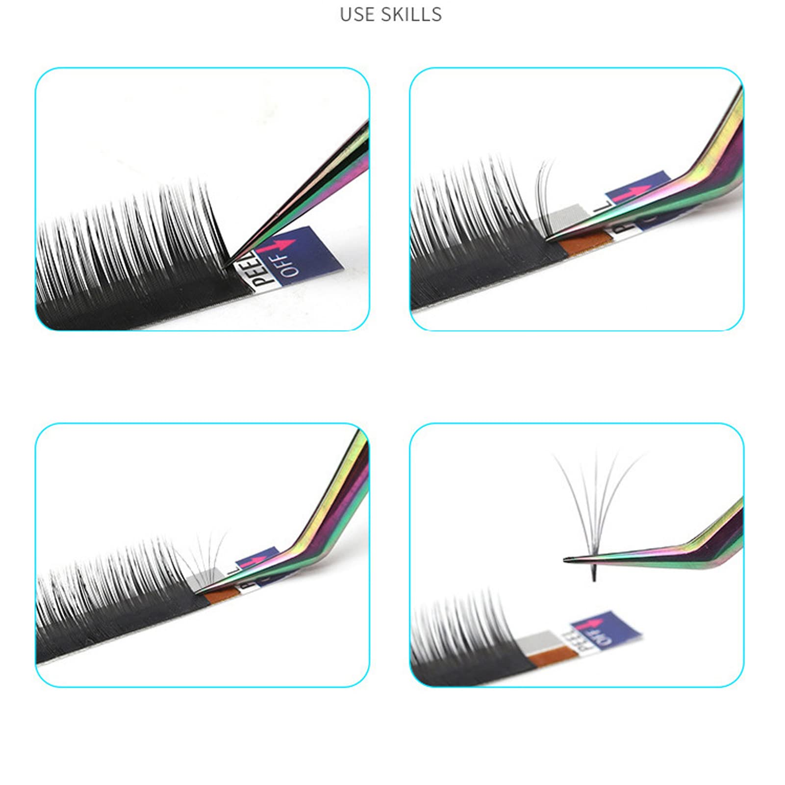 3PCS Professional Eyelash Extension Tweezers Set - Stainless Steel Lash Tweezers for Volume & Individual Extensions (Straight, Pointed, Dolphin Curved Tips) - Perfect for Salon Professionals & DIY Lash Artists at Home