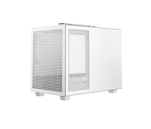Deepcool CH160 TG ITX Computer Case - Compact Mini Tower PC Case with Tempered Glass Side Panel, White - Perfect for Small Form Factor Gaming & Home Office Builds