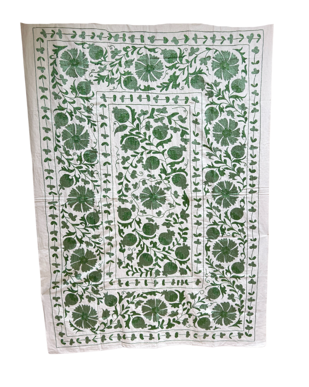 Handmade Suzani Embroidery No. 228 - Traditional Uzbek Textile Wall Hanging for Boho Home Decor | Perfect for Living Room, Bedroom & Wedding Decorations
