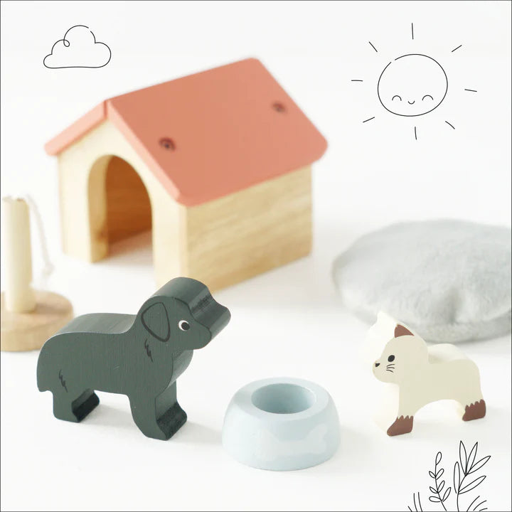 Miniature Dollhouse Pet Set - Cute Tiny Pet Toys for Dollhouse & Playhouse - Perfect for Kids' Pretend Play & Collectors' Display