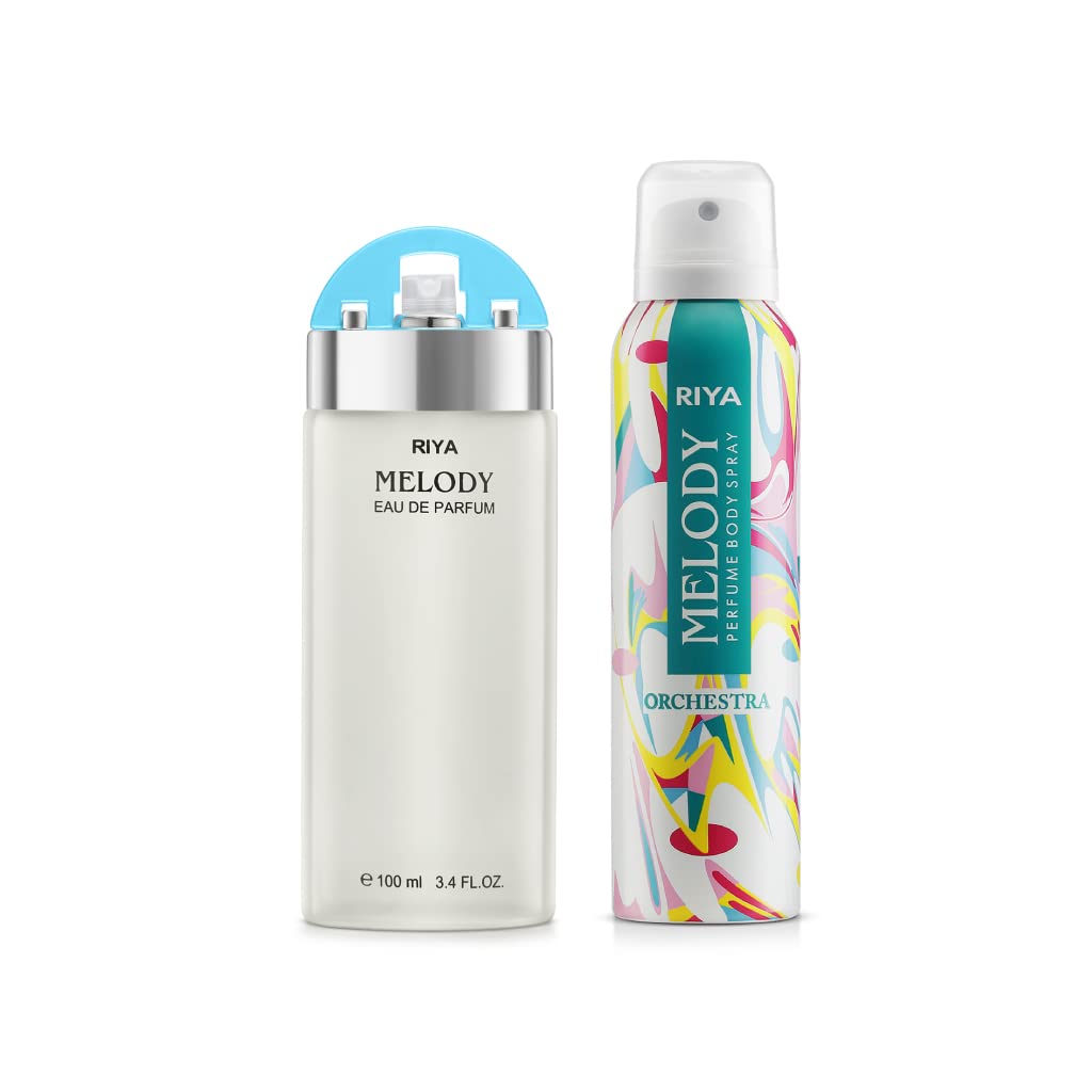 RIYA Melody Perfume for Women - Floral Citrus Eau De Parfum & Deodorant Spray (100ml & 150ml) | Long Lasting Mild Fragrance | Morning Fresh Feeling | Perfect for Daily Wear, Office & Special Occasions