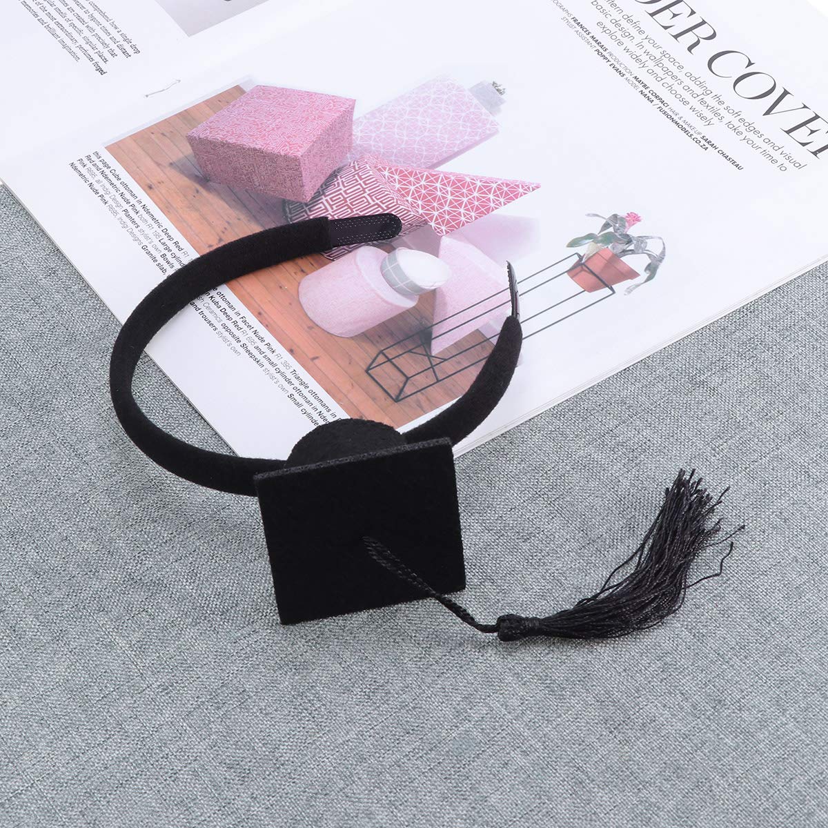 Graduation Headbands for Women & Kids - Bulk Black Hair Bands with Cap for Doctoral, Party & Grad Ceremony - Perfect for Graduation Photos, School Events & Celebrations