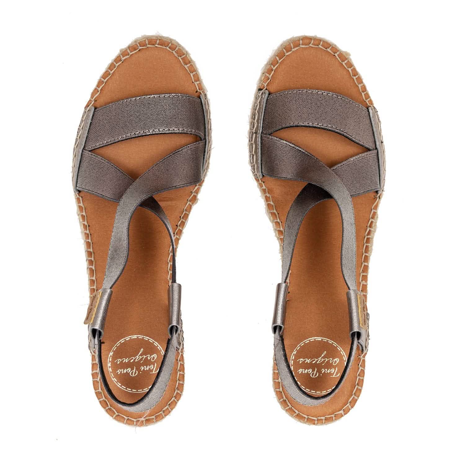 Women's Metallic Cotton Blend Wedge Espadrille Shoes - Comfortable Summer Casual Sandals for Beach, Vacation & Everyday Wear | Tura RC
