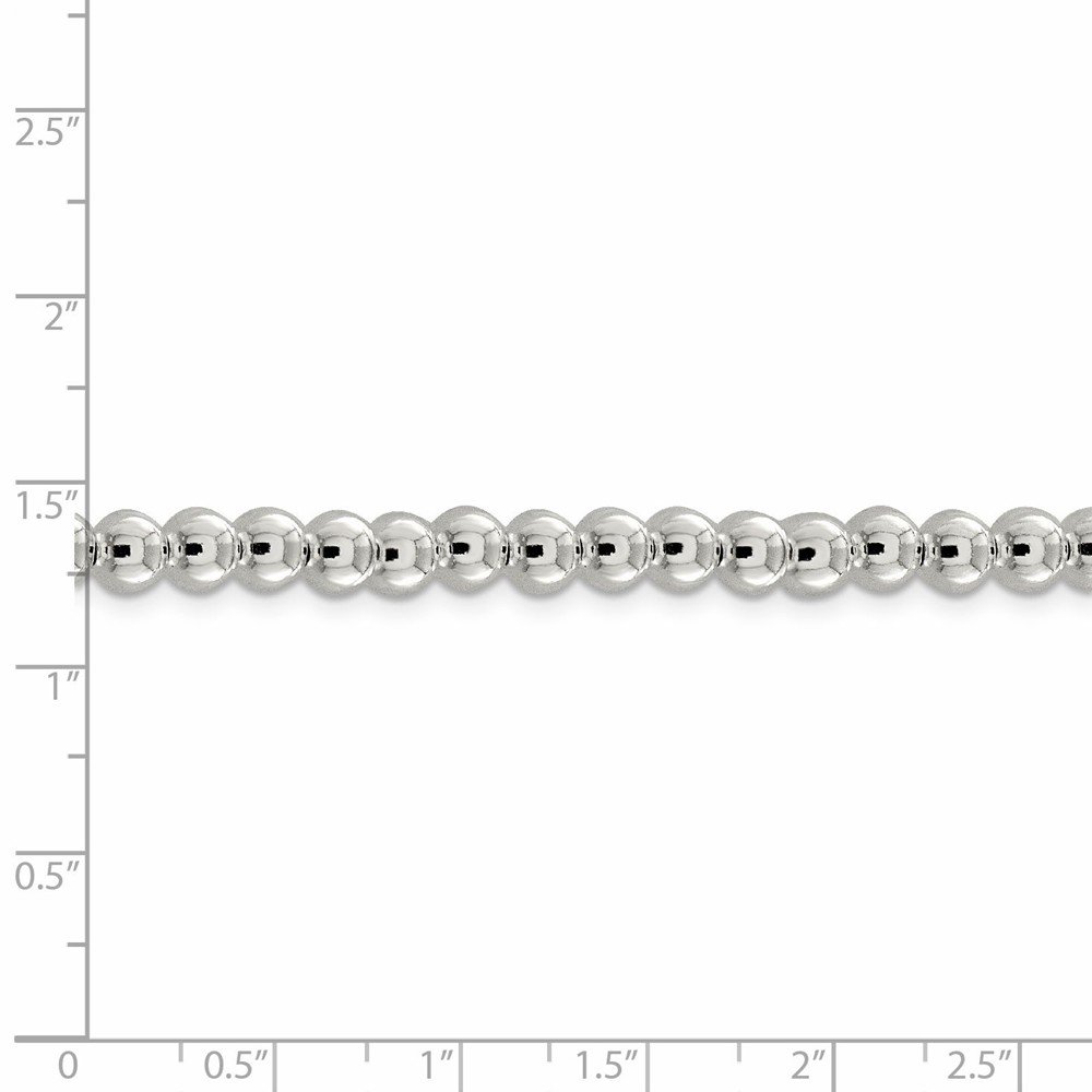 925 Sterling Silver 6.10mm Beaded Box Chain Necklace with Lobster Clasp - Elegant Dainty Jewelry for Women, Perfect for Everyday Wear, Gifts & Special Occasions