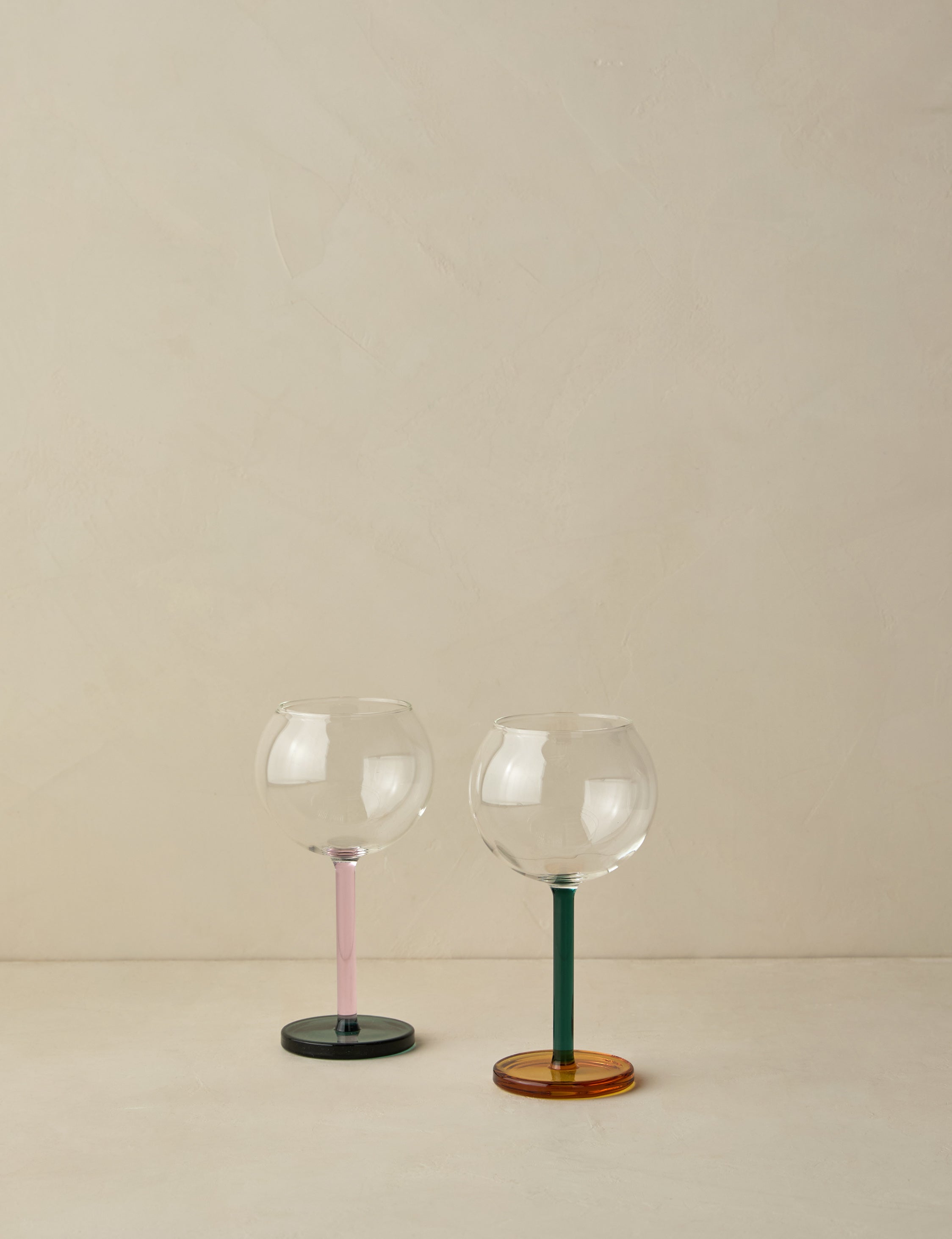 Sophie Lou Jacobsen Bilboquet Wine Glasses - Set of 2 Elegant Stemware for Red & White Wine - Perfect for Dinner Parties, Romantic Dates & Home Entertaining