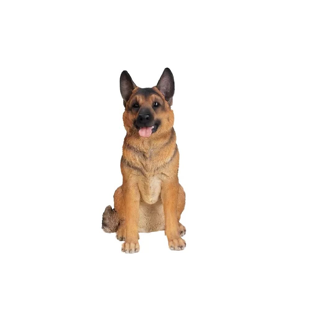 Large German Shepherd Sitting Dog Statue - Handcrafted Home Decor for Living Room, Office & Garden - Hi-Line Gift Ltd