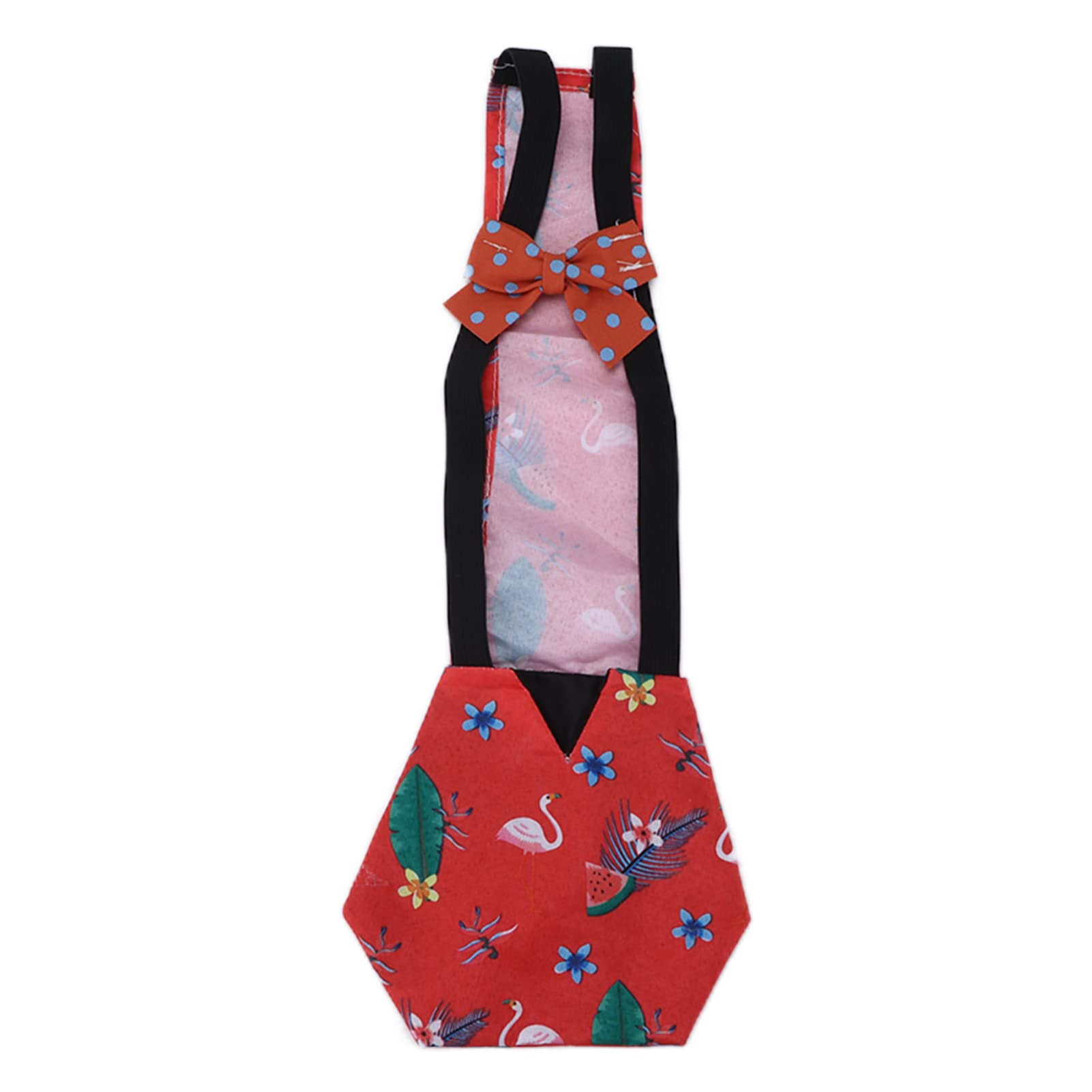 Washable Pet Chicken Diapers - Reusable Duckling Diapers with Exquisite Bow Tie Design for Poultry (Size S, Flamingo Pattern) | Perfect for Backyard Chickens, Ducklings & Small Birds