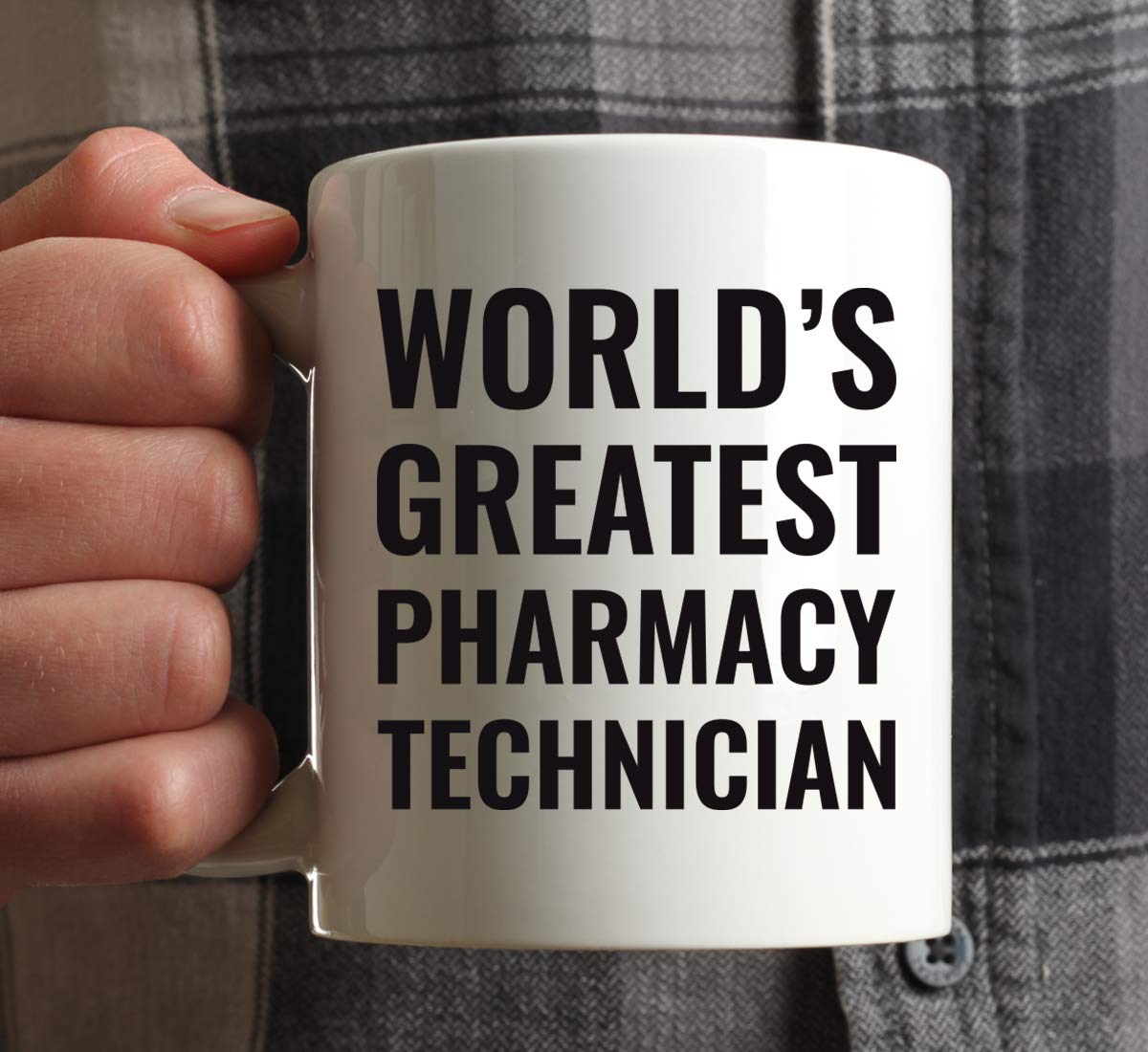 11oz Andaz Press Coffee Mug - World's Greatest Pharmacy Technician Gift for Men & Women - Ceramic Drinking Cup for Birthday, Christmas, Graduation - Perfect for Office, Home & Coffee Breaks