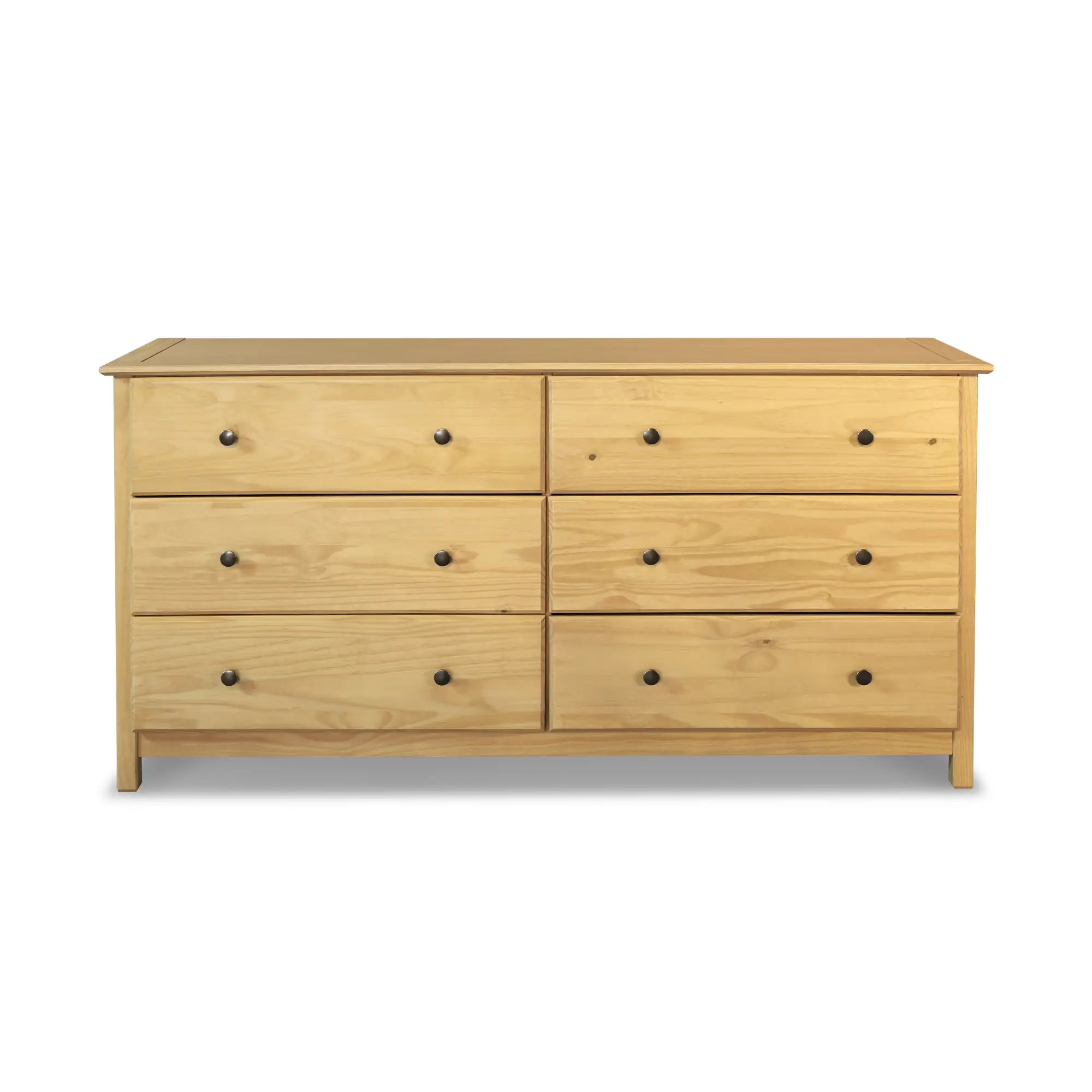 6 Drawer Shaker Dresser - Solid Wood Bedroom Furniture for Storage & Organization - Perfect for Bedrooms, Guest Rooms, and Dorm Rooms