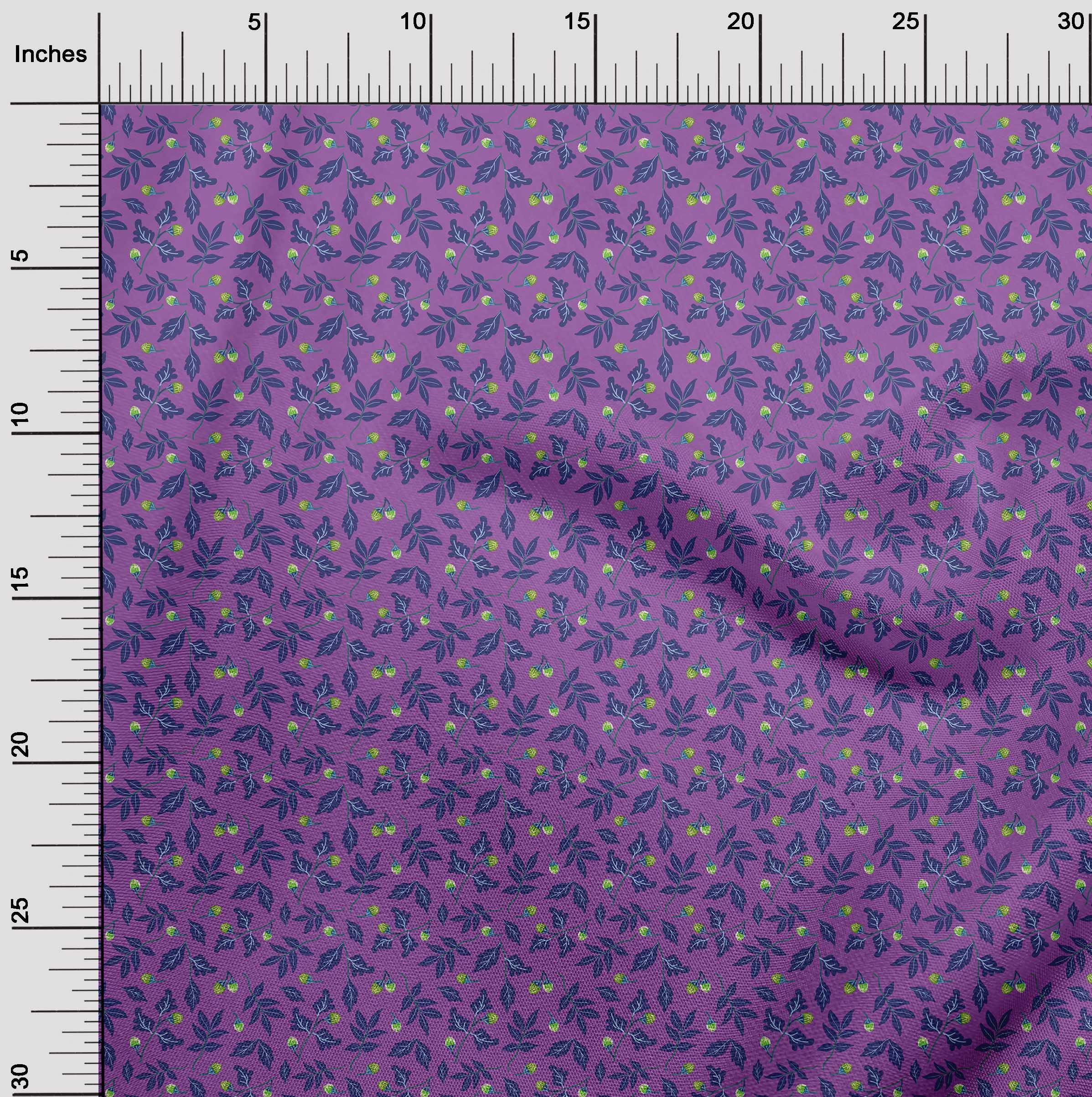 oneOone Rayon Plum Floral Printed Fabric - 56 Inch Wide Sewing Material for DIY Clothing, Dresses & Home Decor | Soft, Lightweight & Durable by The Yard