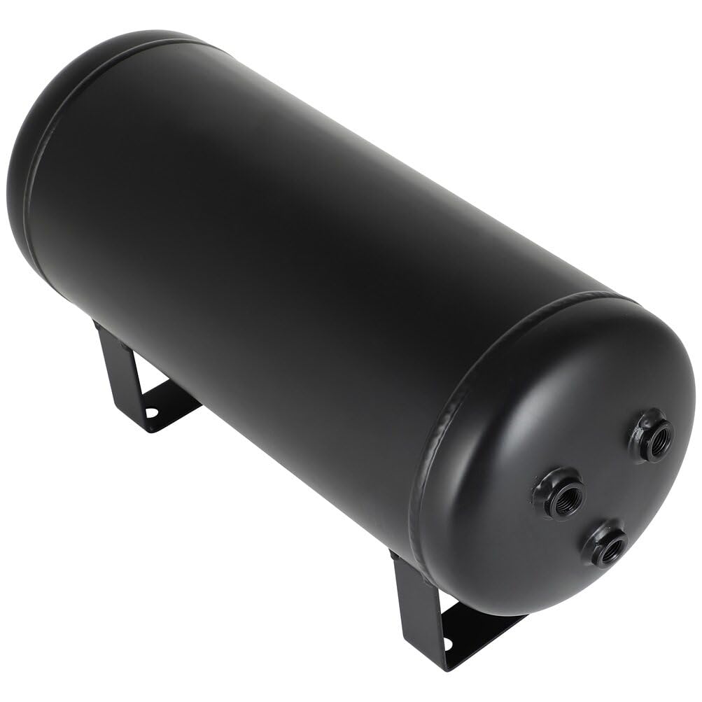 STAYTOP 2 Gallon (8 Liter) 6 Ports Air Suspension Tank for Train Horn & Air Ride Systems - 200 PSI Heavy Duty Air Compressor Reservoir - Perfect for Trucks, SUVs & Custom Vehicle Upgrades