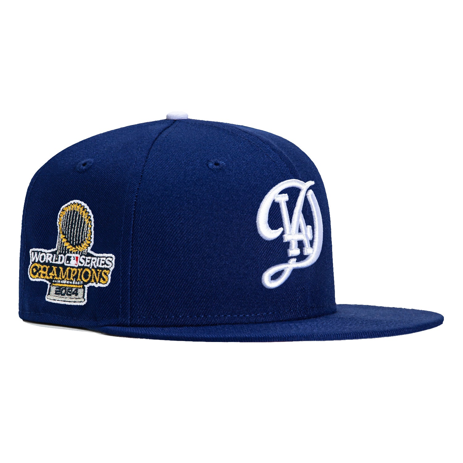 New Era 59Fifty Los Angeles Dodgers 2024 World Series Champions Patch Snapback Hat - Royal Blue - Official MLB Licensed Baseball Cap for Men & Women - Perfect for Games, Fan Gear & Streetwear Fashion