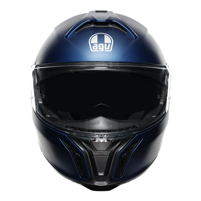AGV Tourmodular Solid Galassia Matt Blue Motorcycle Helmet - Lightweight & DOT Certified for Street & Racing - Perfect for Urban Commuting & Track Days