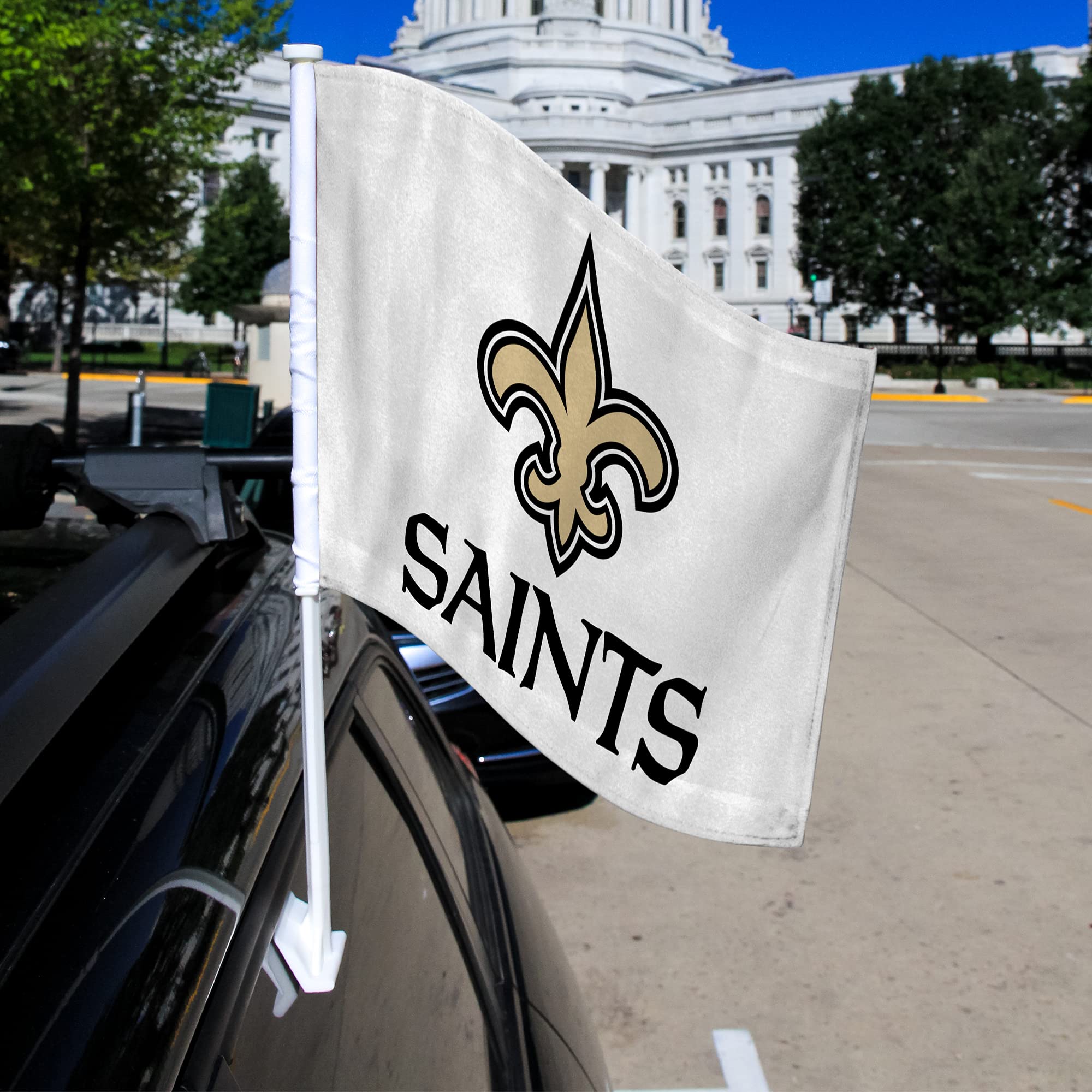 NFL Car Flag - Double Sided Team Logo Car Accessory for Game Day & Tailgating - Officially Licensed NFL Team Spirit Gear