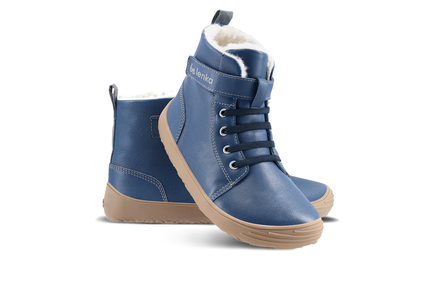 Barefoot Shoes for Kids - Be Lenka Winter Edition in Ocean Blue | Waterproof & Warm for Outdoor Play, Hiking, and Winter Adventures