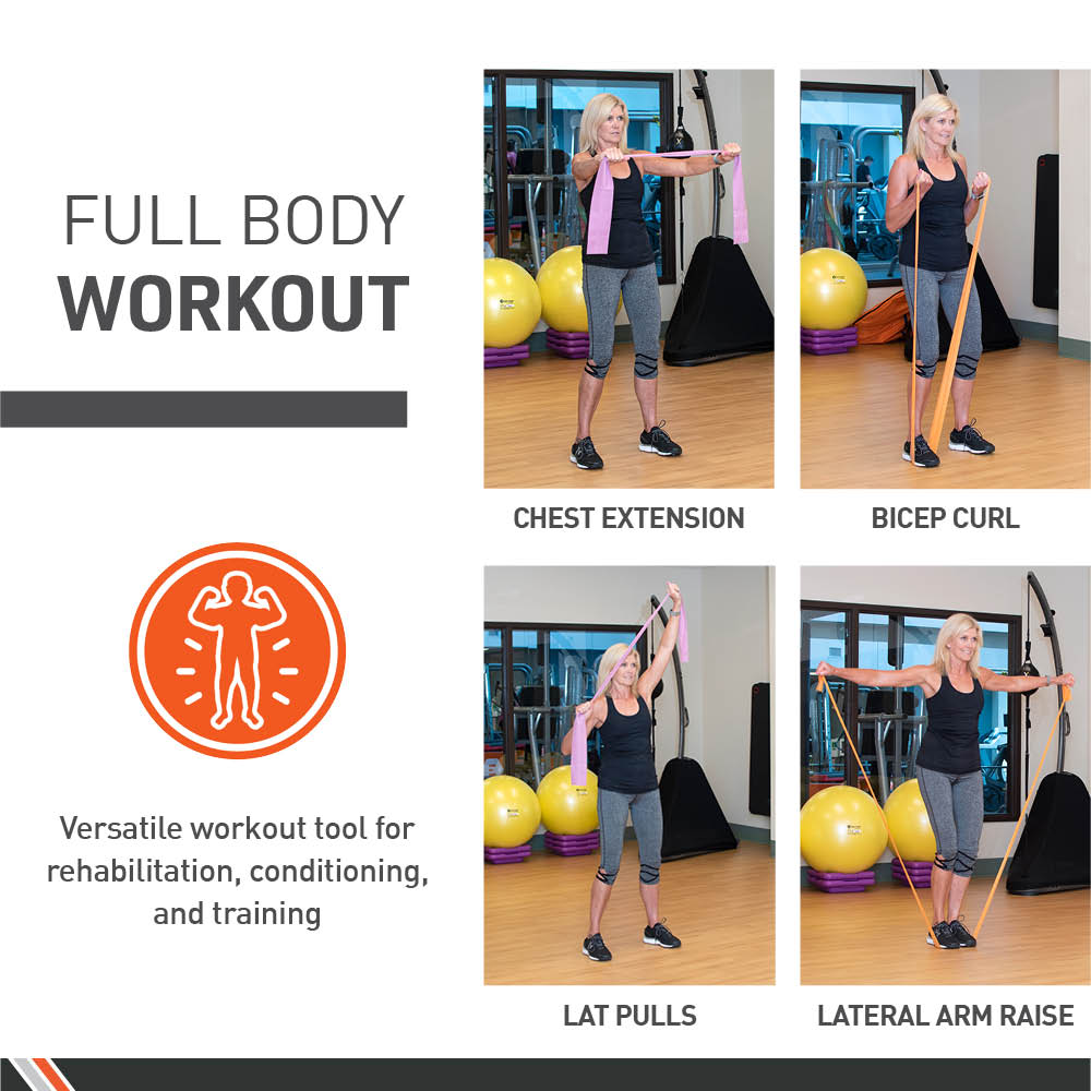 Body Sport® Bulk Packaged Exercise Bands - 12-Piece Resistance Bands Set for Home Workouts, Physical Therapy & Gym Training - Latex Free Fitness Bands for Strength Training, Yoga, Pilates & Rehabilitation