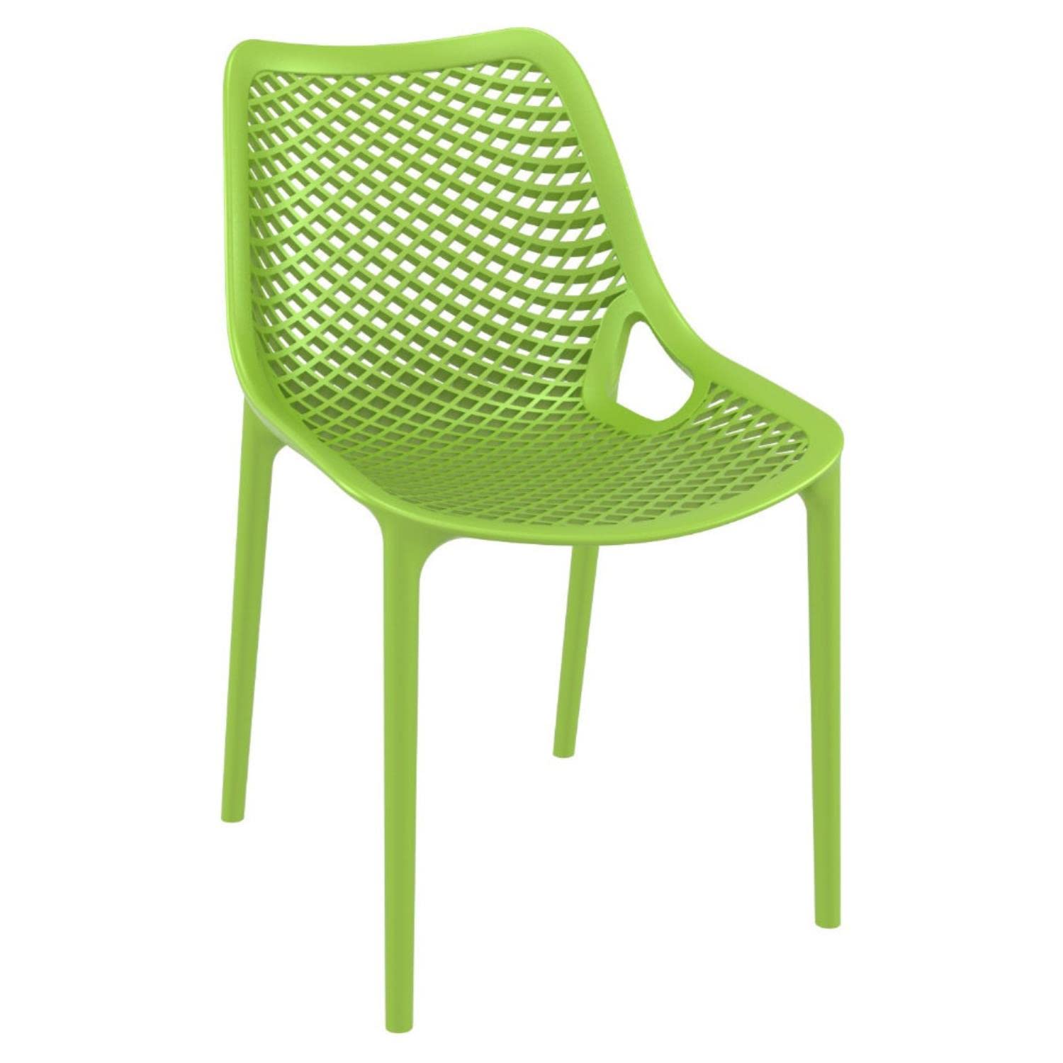 Tropical Green Outdoor Patio Dining Chairs (Set of 2) - Weather-Resistant Wicker Rattan Furniture for Poolside, Garden, Deck & Backyard Relaxation