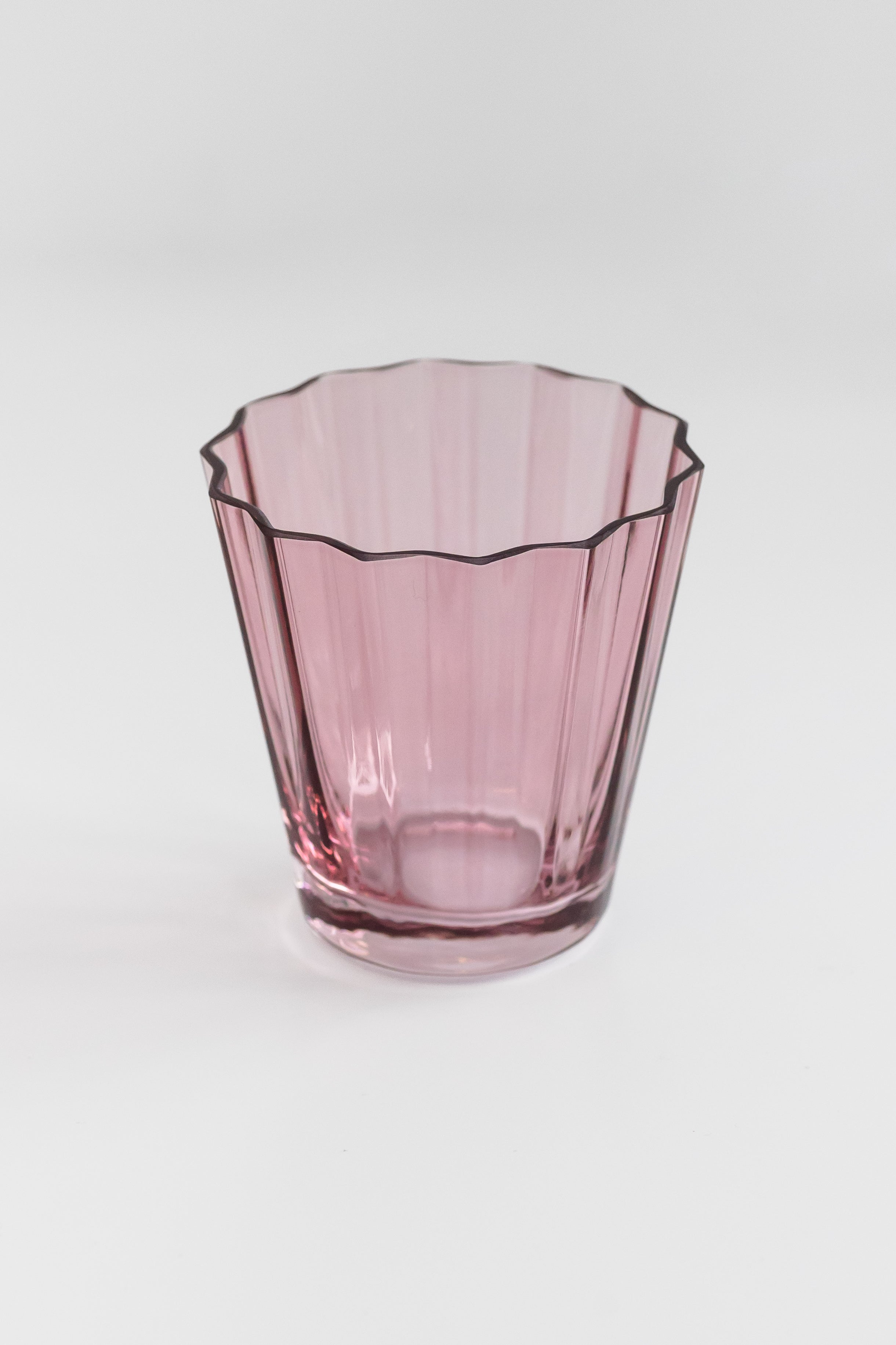 Estelle Colored Sunday Lowball Glasses Set of 2 - Rose Pink Cocktail Tumblers for Iced Coffee, Juice & Summer Drinks | Elegant Barware for Home & Parties