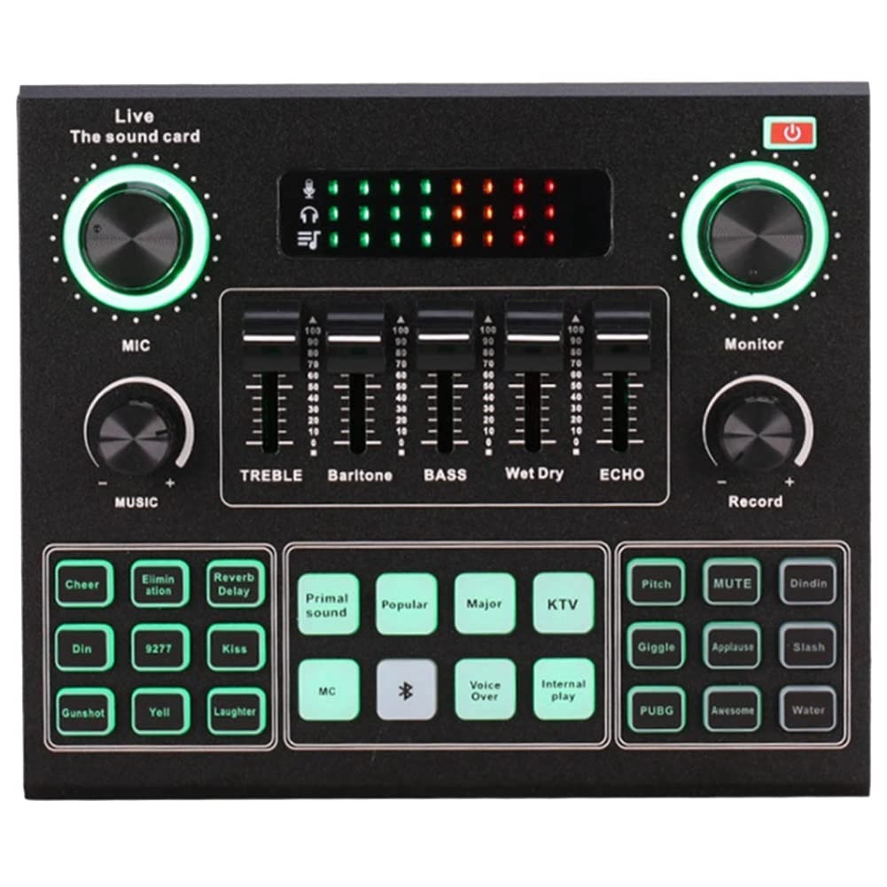 HUPYOMLER V9 Bluetooth Sound Card - USB Headset & Web Radio with Real-Time Audio for Singing, Streaming on Phone & Computer | Perfect for Karaoke, Podcasting & Live Broadcasting