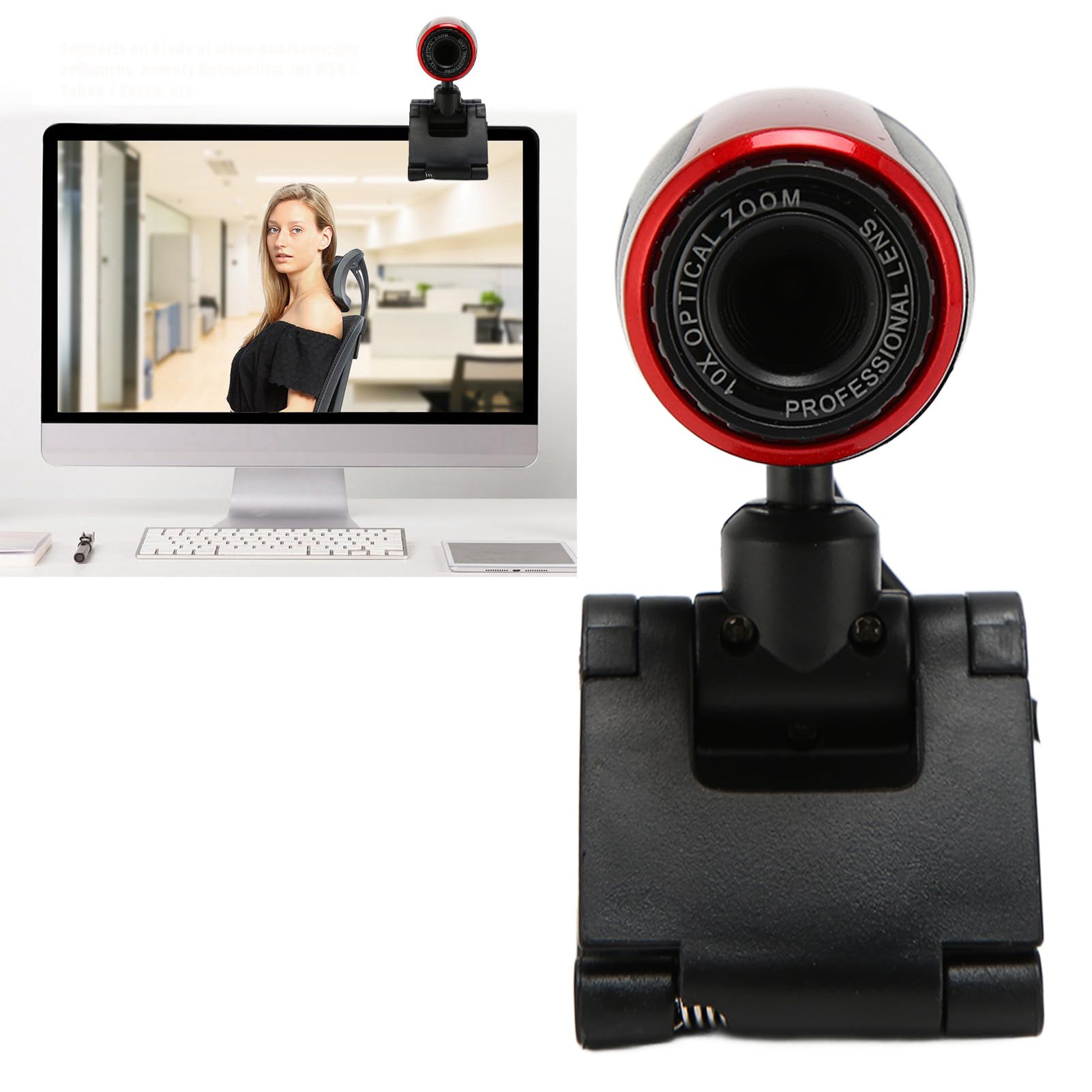 6MP HD USB Webcam for Desktop & Laptop - Plug and Play Computer Camera for Video Calls, Conferencing, Online Classes & Streaming (Compatible with PC/Mac)