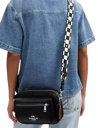 Coach Elias Crossbody Bag with Checkerboard Print - Stylish Women's Shoulder Purse for Everyday Use, Travel & Shopping