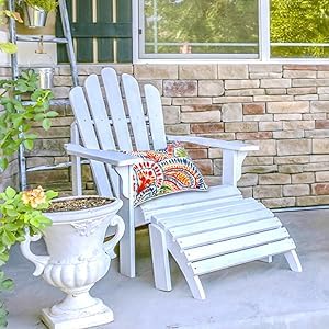 JMGBird Waterproof Outdoor Pillows Set of 2 - 12×20 Inch Lumbar Cushions with Insert for Patio Furniture, Garden Chairs, Poolside Lounging & Backyard Decor