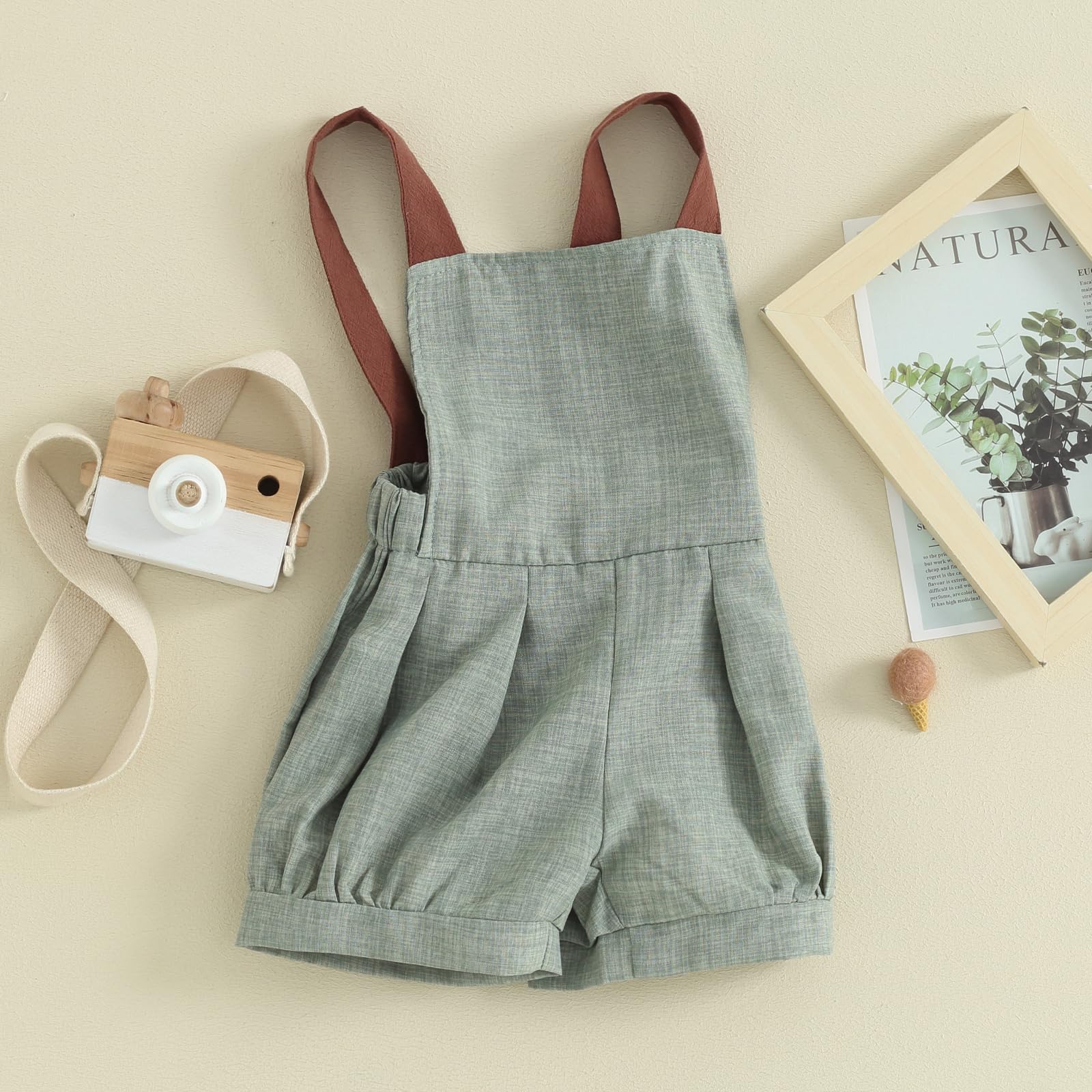 Baby Boys Summer Outfit - Adorable Suspender Shorts & Sleeveless Romper Jumpsuit | Gentlemen's Style Bib Overalls | Perfect for Playdates, Beach Trips & Family Photos