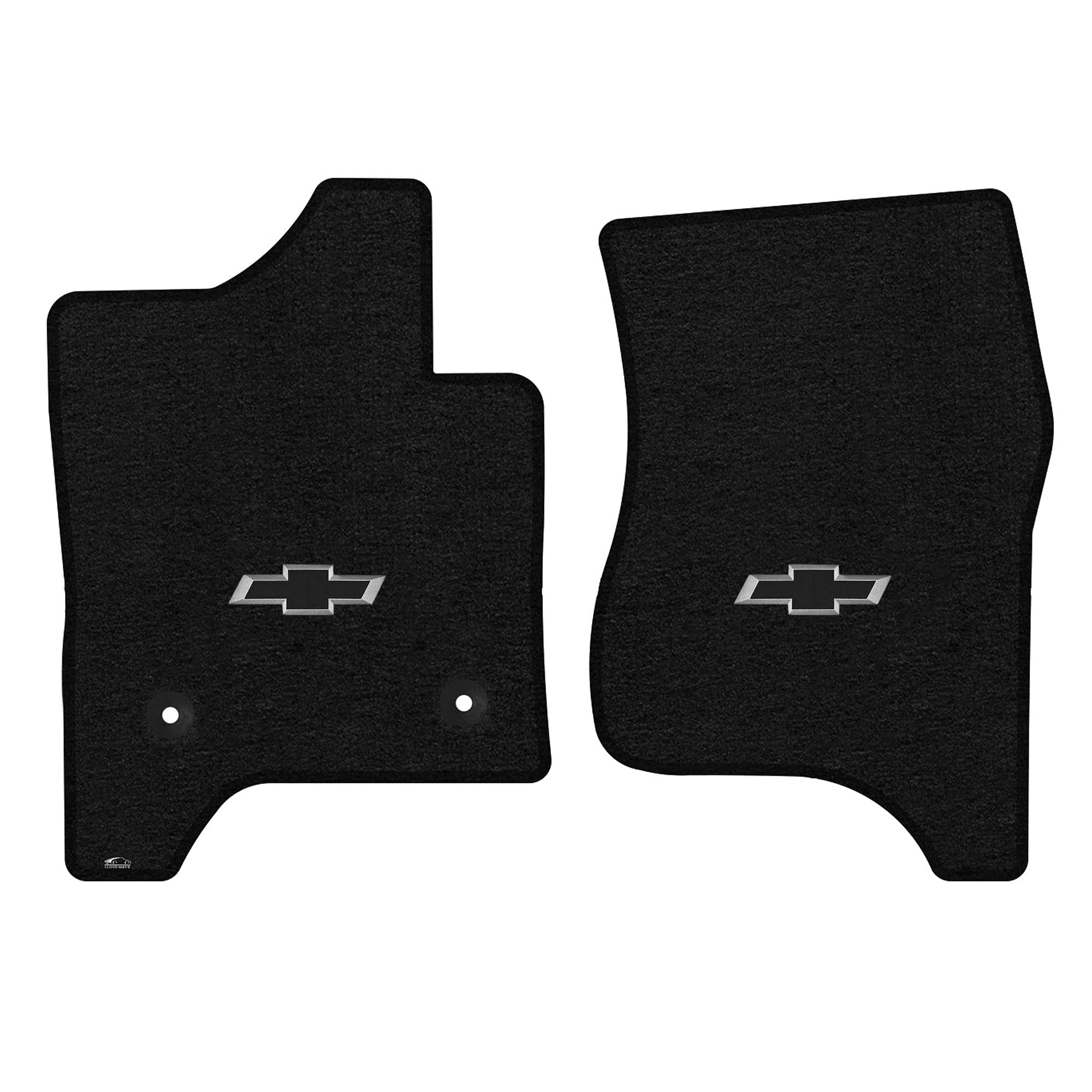 Premium Custom-Fit Carpeted Floor Mats for Chevy Suburban 2015-2020 - Black Bowtie Design, Charcoal Color (2-Piece Front Set) | Luxury Car Accessories for Enhanced Interior Protection & Style